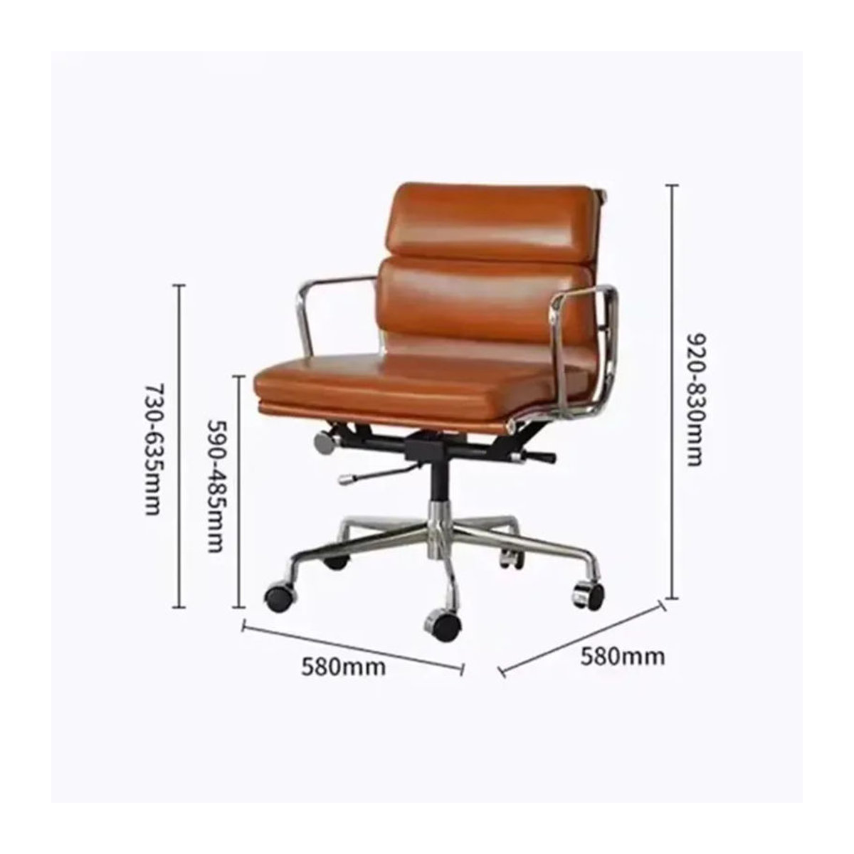 Ergonomischer Gamingstuhl Cavandon in Braun aus Kunstleder für Büro und Homeoffice - Bild 5