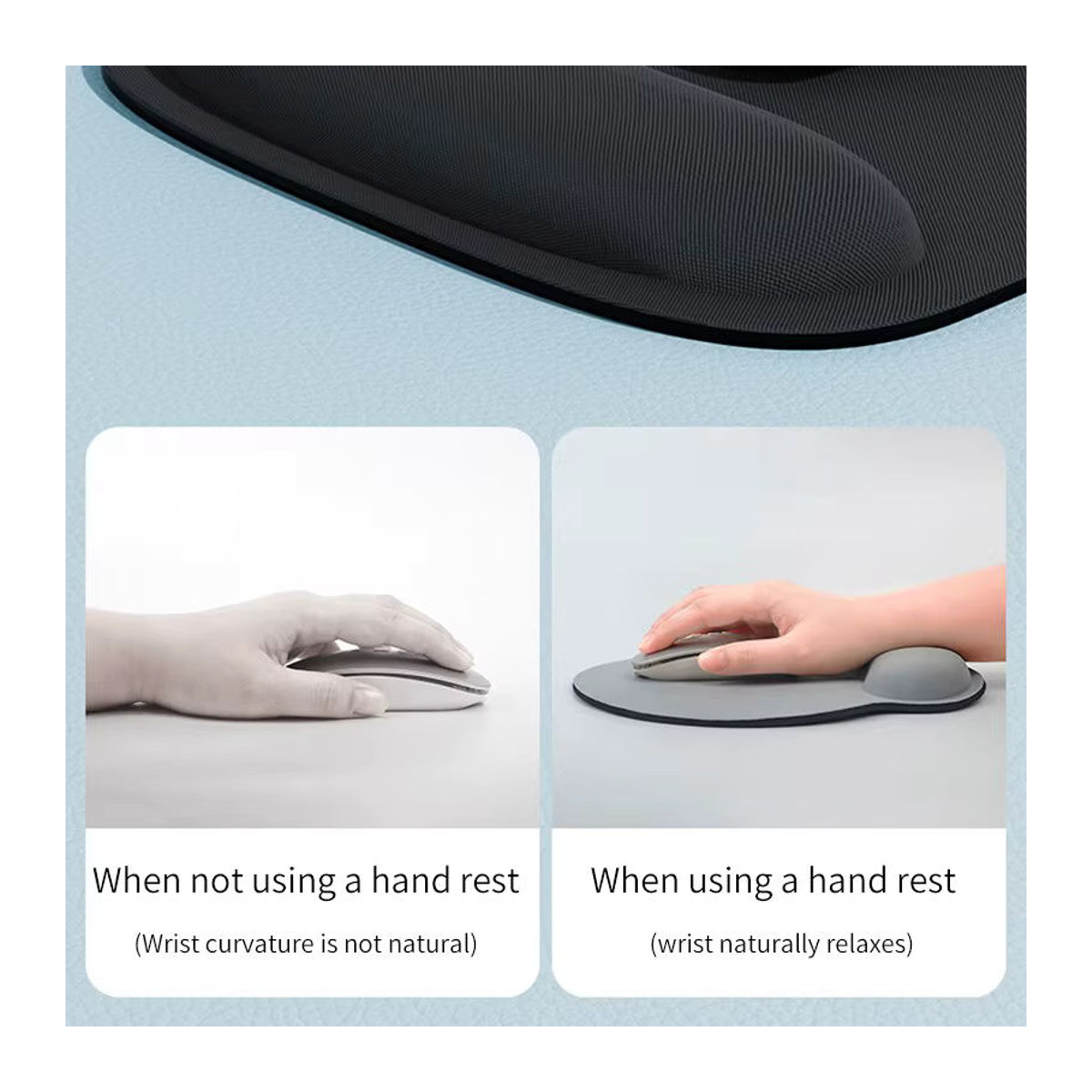 Ergonomisches Anime Mauspad mit Handgelenkstütze aus umweltfreundlichem EVA-Material in Orange - Bild 3