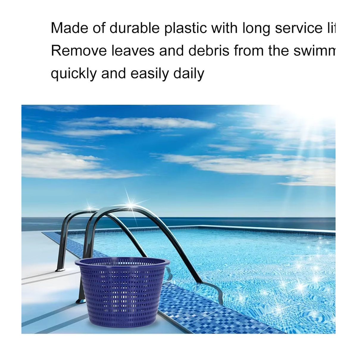 Ersatz-Skimmerkorb mit Beschwerung für SP1070-Modelle zur Pool-Reinigung und als Skimmer-Wandablauf-Zubehör - Bild 4