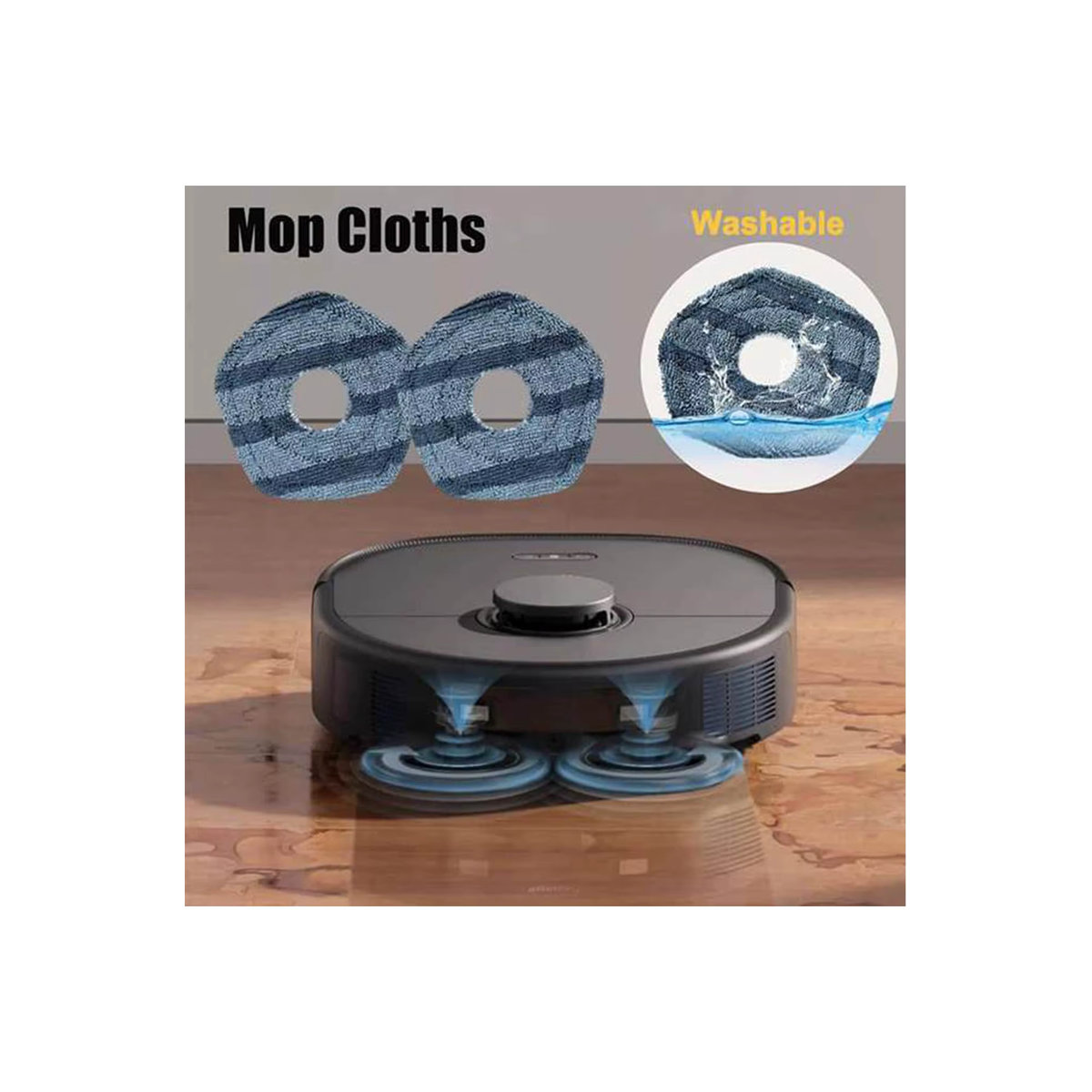 Ersatzteil-Set für eufy X10 Pro Omni Staubsauger mit Rollen, Seitenbürsten, HEPA-Filtern, Mopp Pads und Staubbeuteln in Schwarz/Weiß - Bild 5