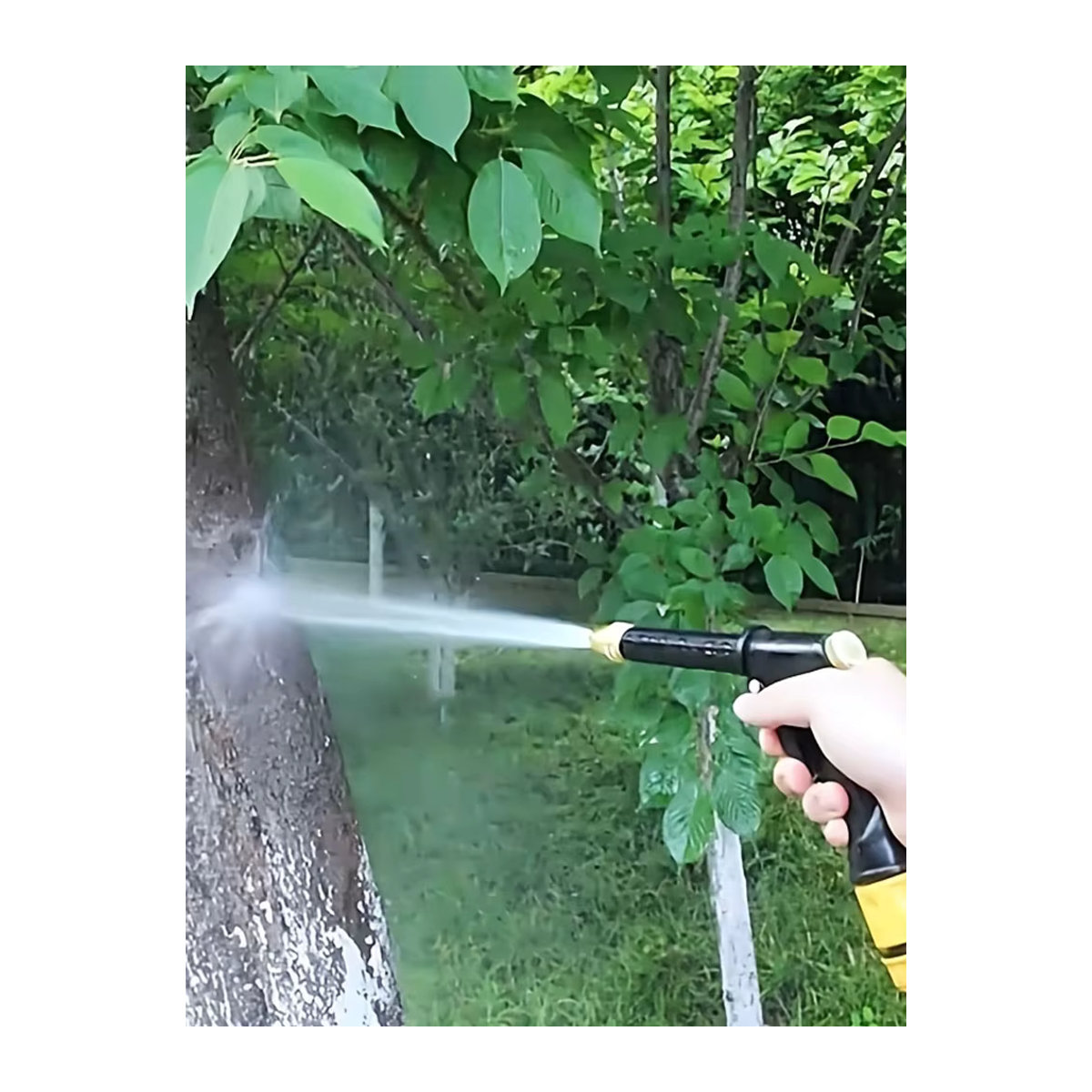 Erweiterbarer Gartenschlauch in Blau mit 7 Sprühmustern, Wasserpistole und Schaumkanne für die Autowäsche und Gartenarbeit - Bild 6