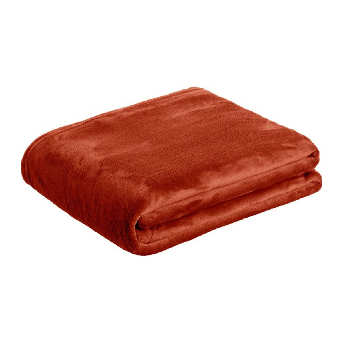 ERWIN M. Fleece Decke Barrie in Rostbraun, B: 130 cm, L: 170 cm - Bild 1