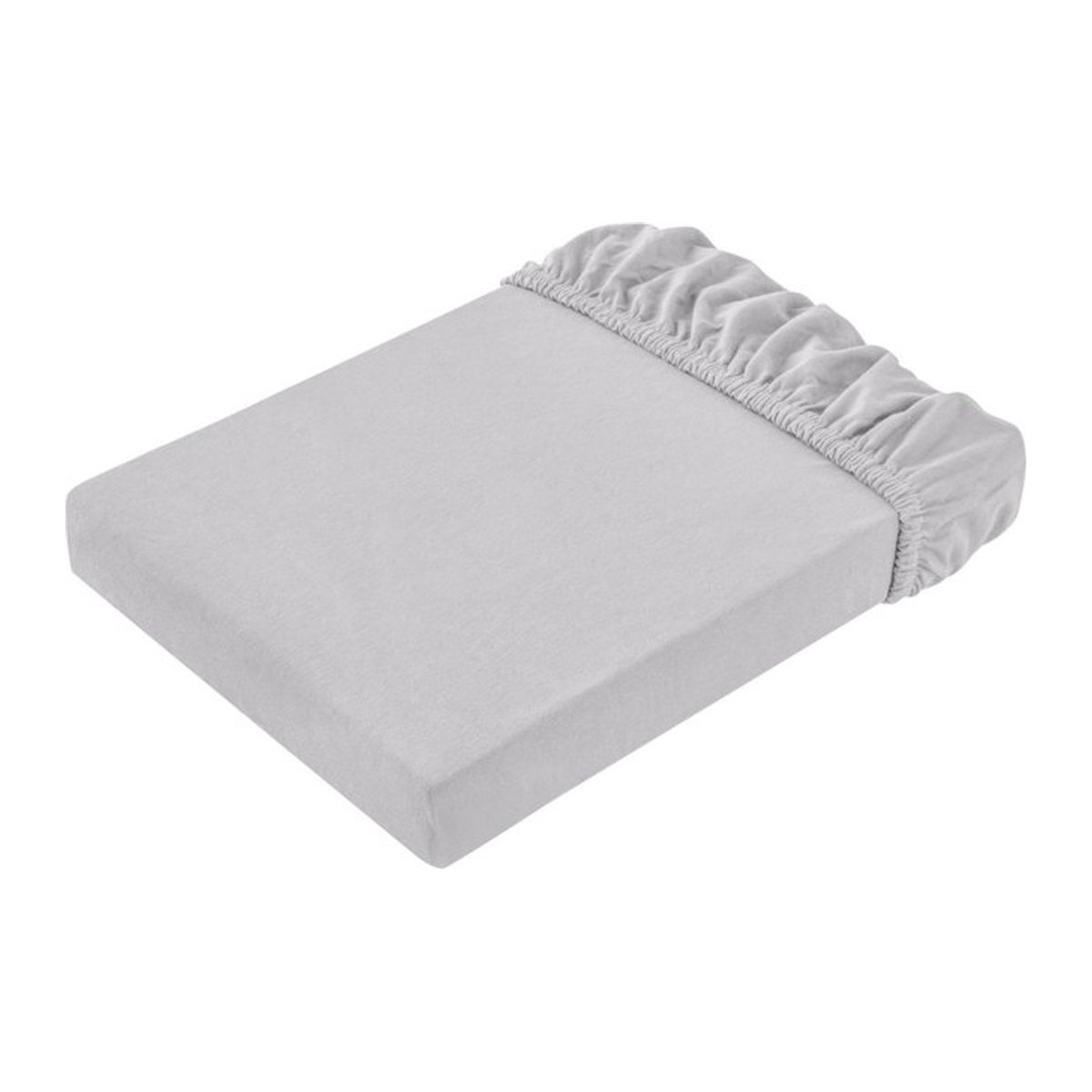 ERWIN M. Spannbettlaken Jersey in Hellgrau, 2er Pack, B/L: 90-100 x 190-200 cm - Bild 1