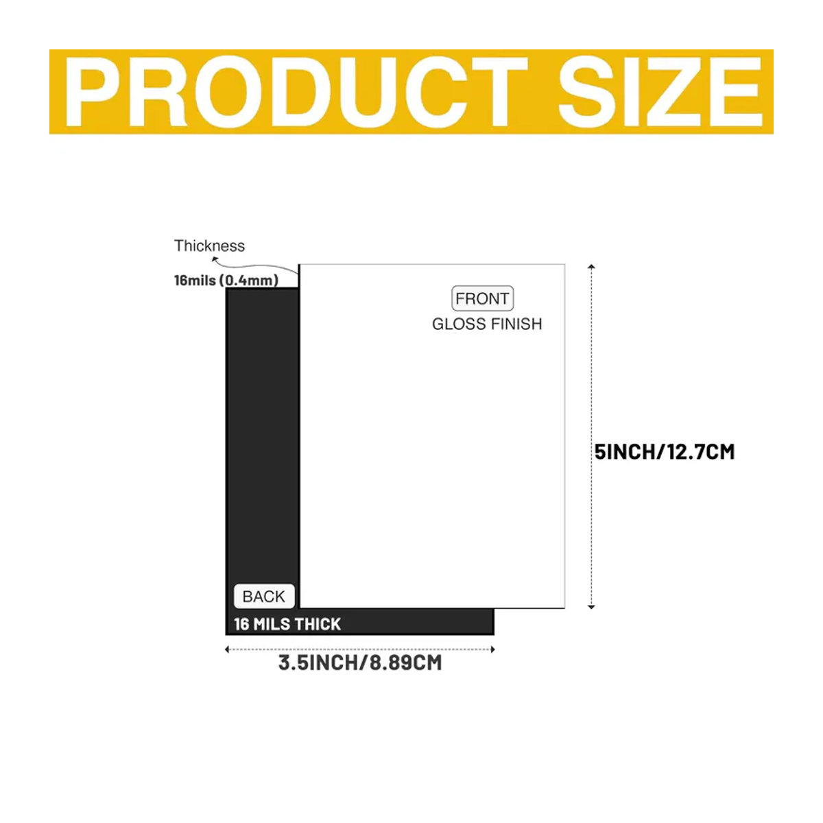 ESHANG 10 Stück bedruckbare Magnetfolien glänzend, flexible Magnetblätter für Tintenstrahldrucker, 8,89 x 8,89 cm, Schwarz - Bild 2