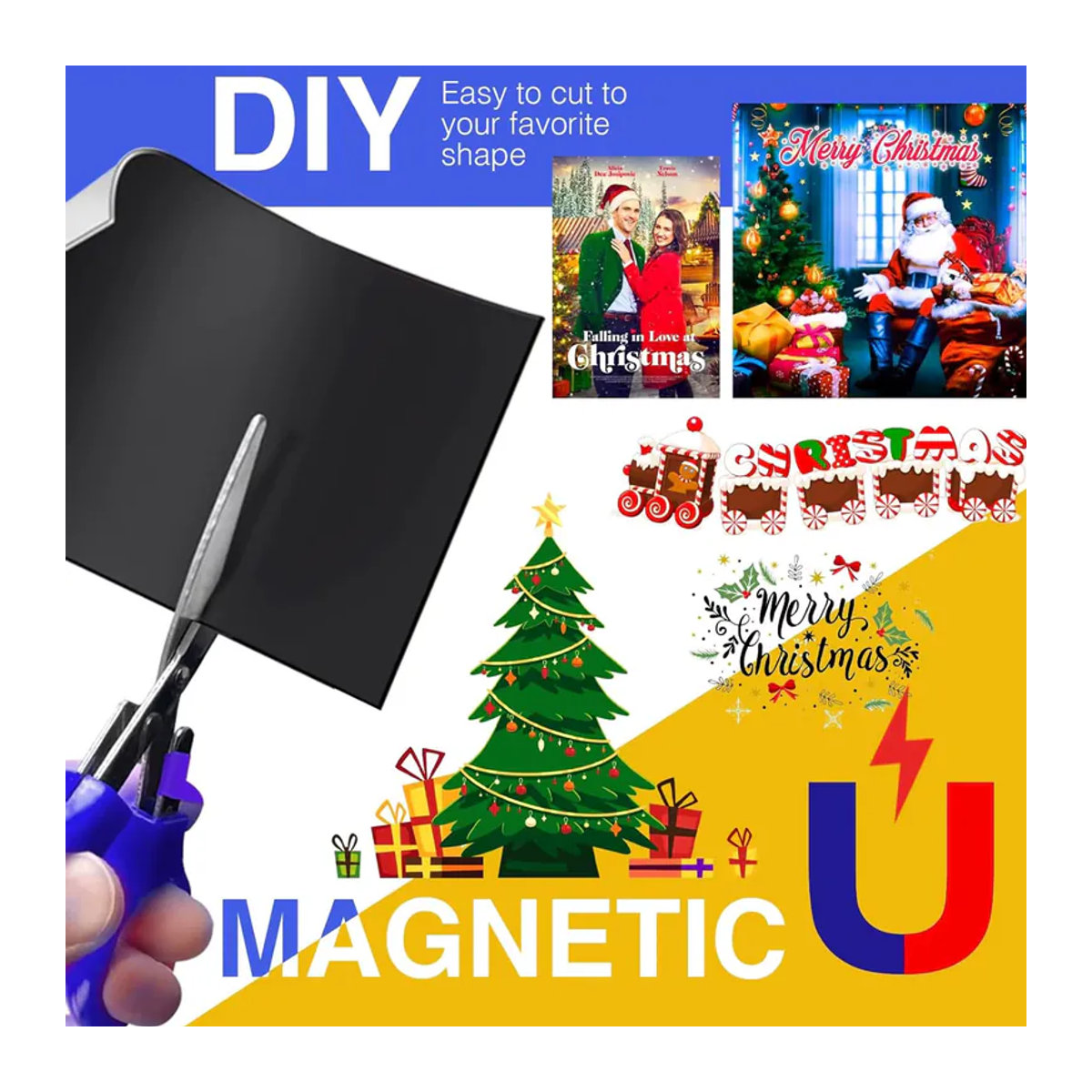 ESHANG 10 Stück bedruckbare Magnetfolien glänzend, flexible Magnetblätter für Tintenstrahldrucker, 8,89 x 8,89 cm, Schwarz - Bild 4
