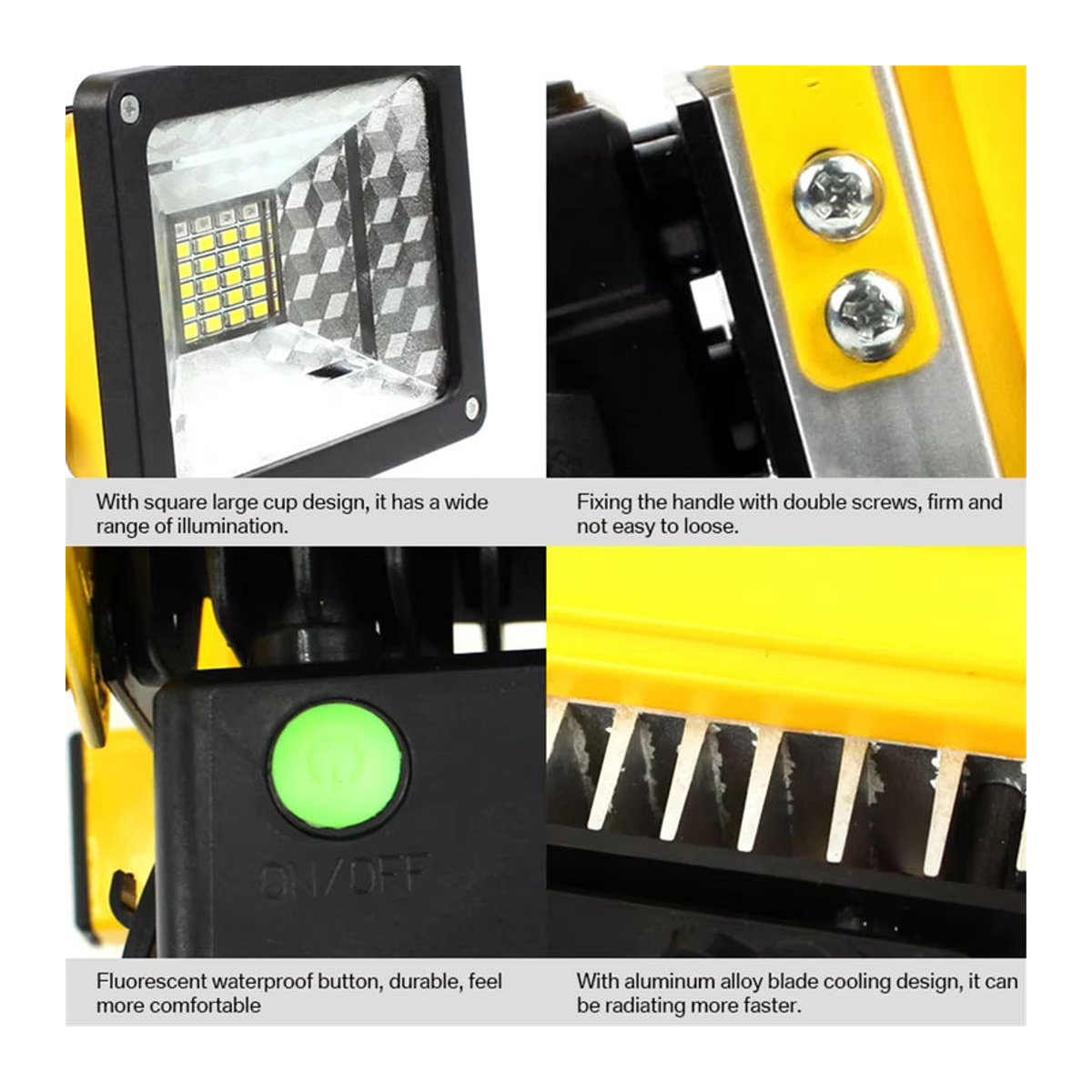 ESMARTER 30W LED Tragbares wiederaufladbares Flutlicht Wasserdichter batteriebetriebener Suchscheinwerfer für Outdoor und Camping - Bild 5