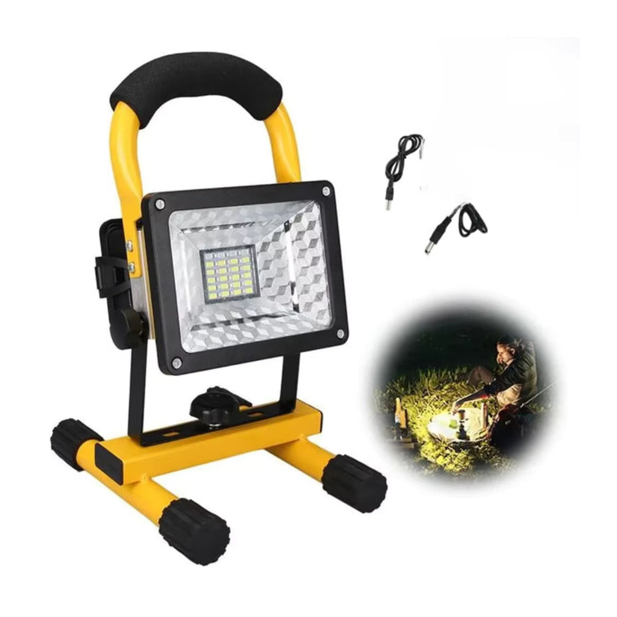 ESMARTER 30W LED Tragbares wiederaufladbares Flutlicht Wasserdichter batteriebetriebener Suchscheinwerfer für Outdoor und Camping - Bild 7