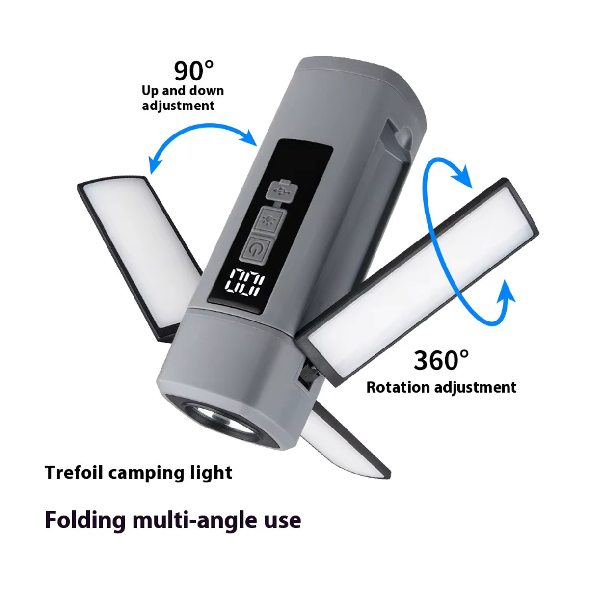 ESMARTER Faltbare LED-Tischlampe, wiederaufladbar mit 1800 mAh, tragbares Arbeitslicht mit 7 Modi und Magnetfunktion, minimalistisches Design - Bild 2