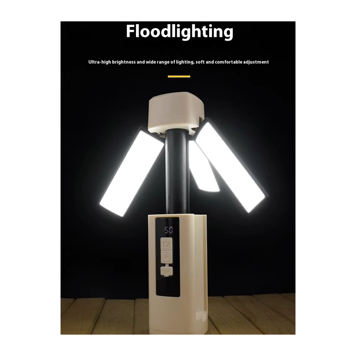 ESMARTER Faltbare LED-Tischlampe, wiederaufladbar mit 1800 mAh, tragbares Arbeitslicht mit 7 Modi und Magnetfunktion, minimalistisches Design - Bild 7