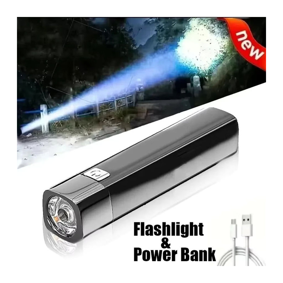 ESMARTER G3 Taktische LED-Taschenlampe 2 in 1 mit Powerbank Funktion und 3 Modi in Ultrahell - Bild 2