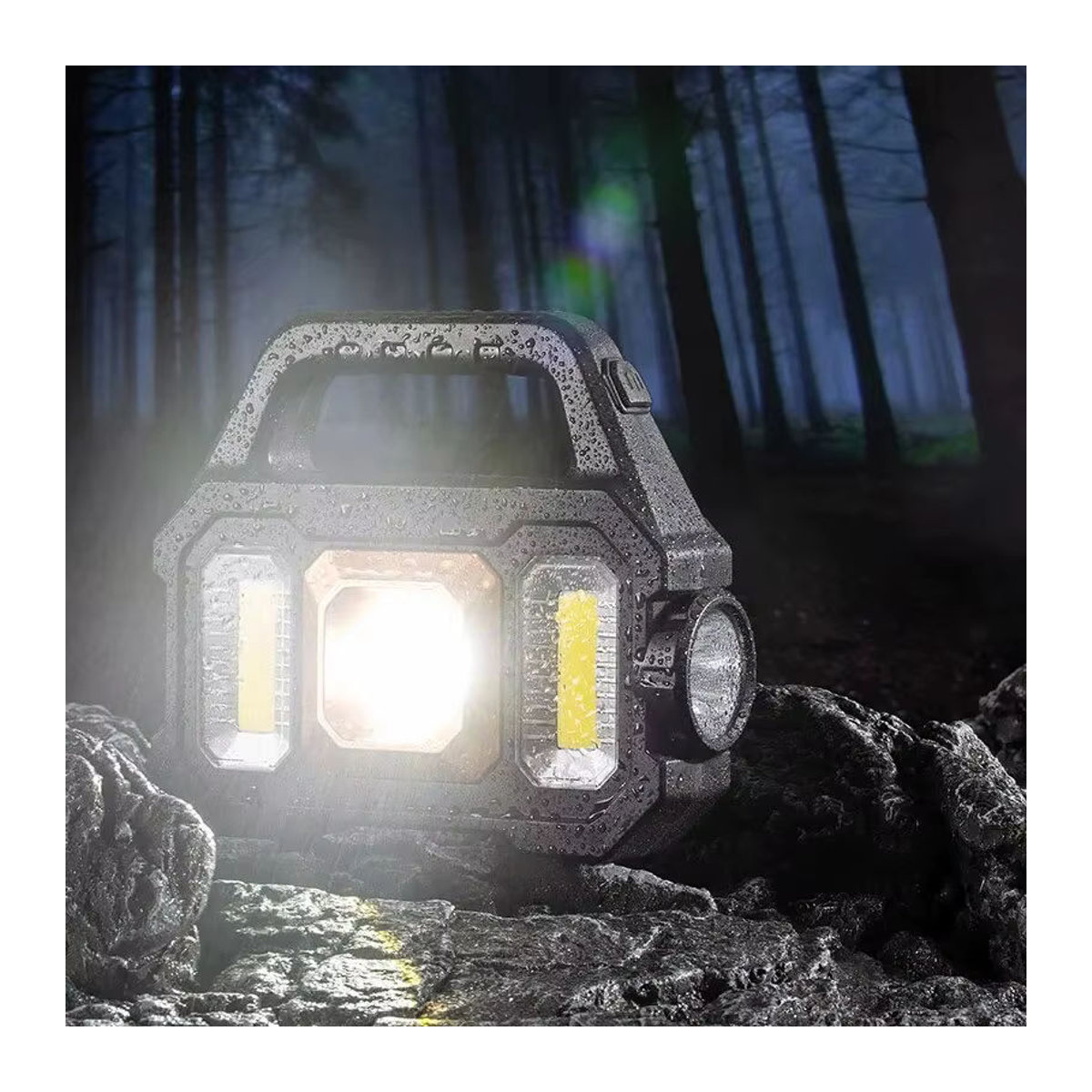 ESMARTER High Power COB Arbeits-Scheinwerfer Solar LED Camping-Taschenlampe, wasserdichte USB wiederaufladbare Suchleuchte für Camping und Wandern - Bild 5