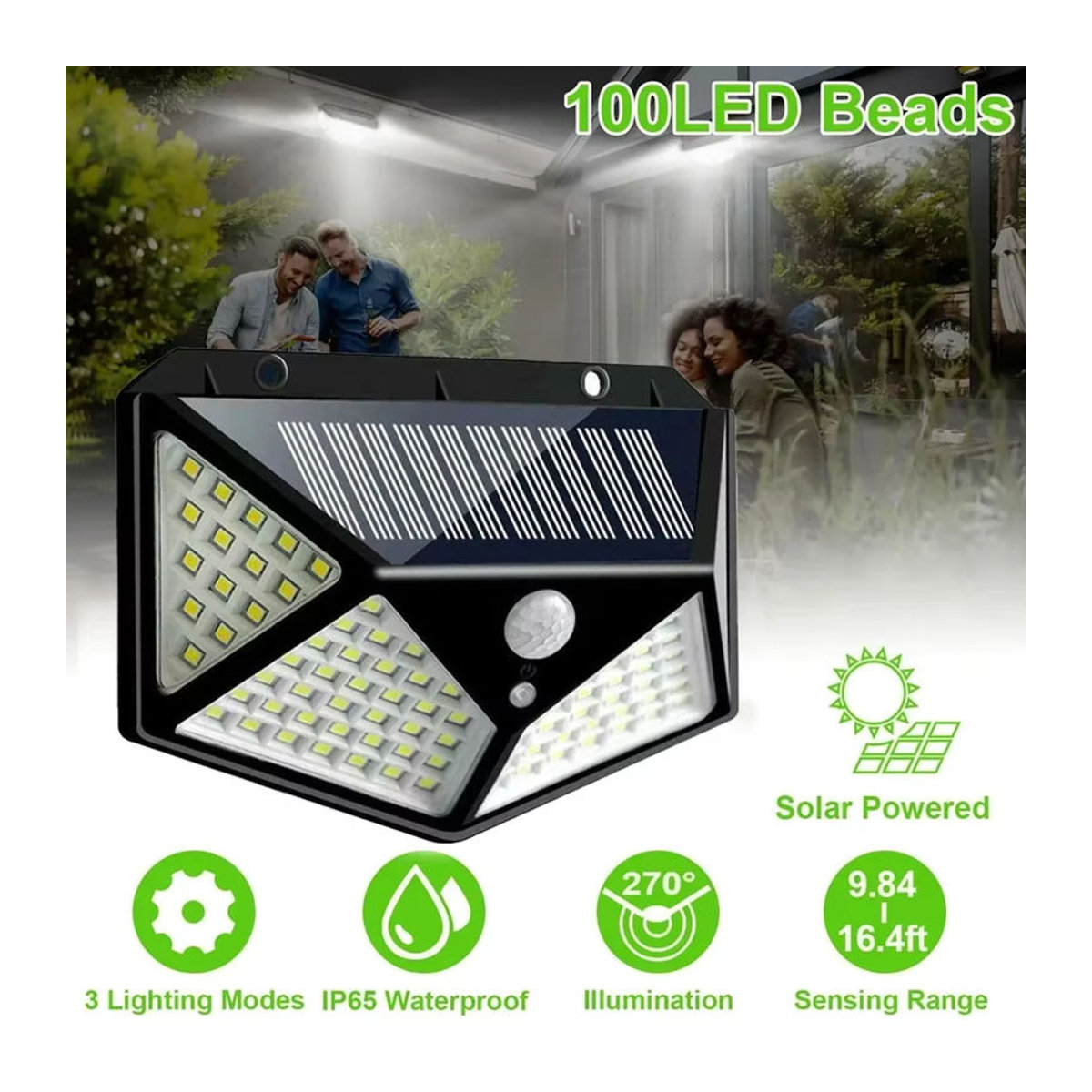 ESMARTER LED Außenstrahler Schwarz mit Bewegungssensor und Solarbetrieb - Bild 5