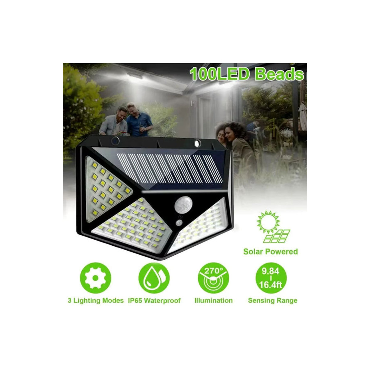 ESMARTER LED Außenstrahler Schwarz mit Bewegungssensor und Solarbetrieb - Bild 7