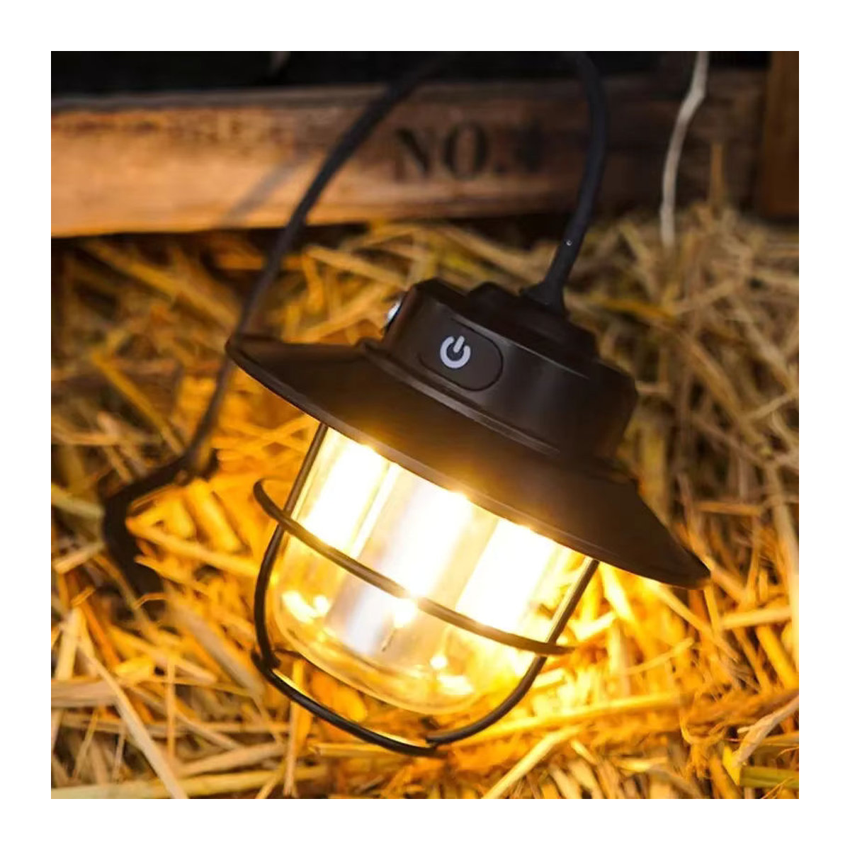 ESMARTER LED Camping Lampe Retro Tragbare Hängelampe mit stufenloser Dimmung und wasserdichtem Design - Bild 2