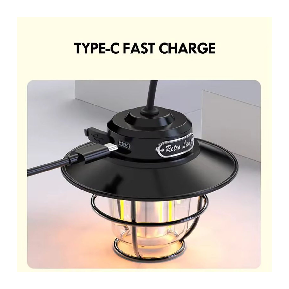 ESMARTER LED Camping Lampe Retro Tragbare Hängelampe mit stufenloser Dimmung und wasserdichtem Design - Bild 6