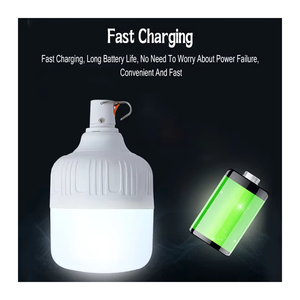 ESMARTER LED Campingleuchte USB wiederaufladbare tragbare Notfalllampe mit Haken für Outdoor und Camping - Bild 4