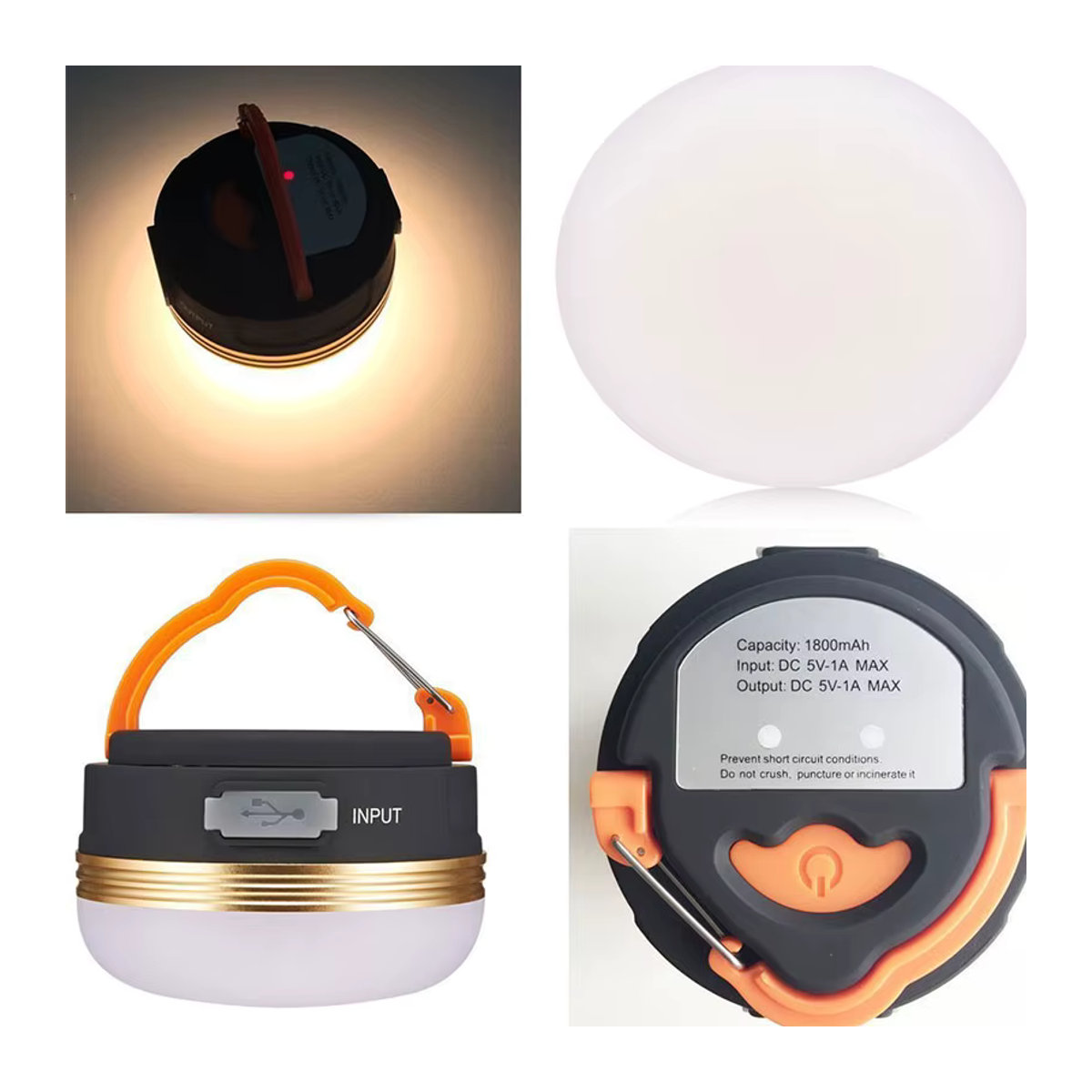 ESMARTER LED-Laterne tragbares Campinglicht mit 3 Beleuchtungsmodi und Magnet für Outdoor und Notfälle - Bild 6