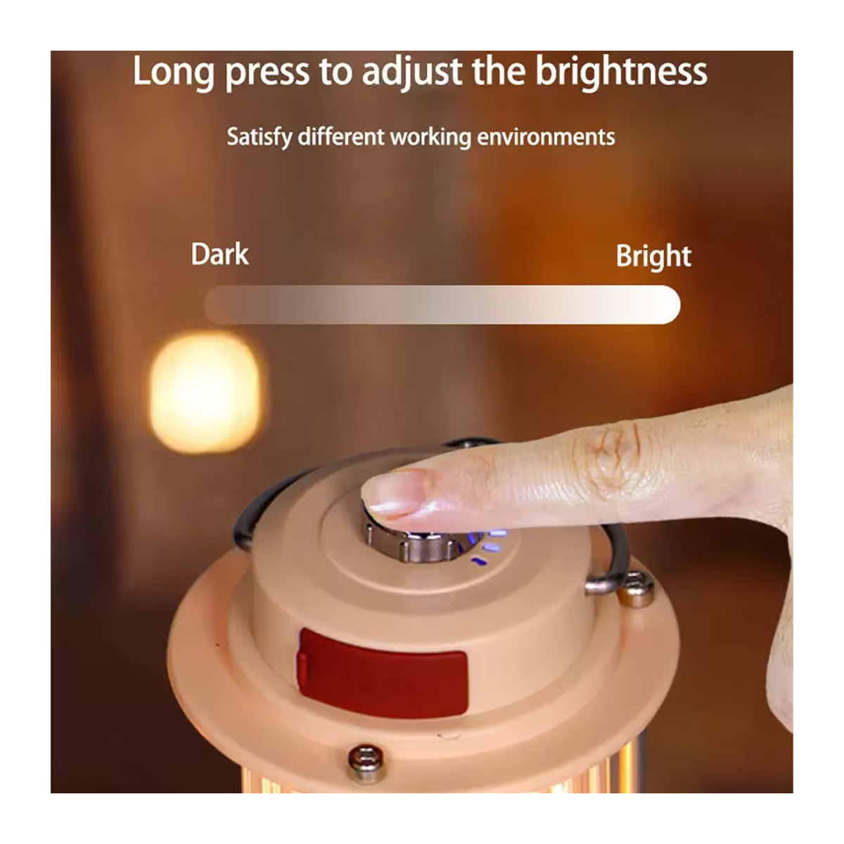 ESMARTER LED Retro Camping Lampe mit Stativ, USB wiederaufladbar, dimmbar und wasserdicht, tragbare Zeltlaterne für draußen - Bild 2