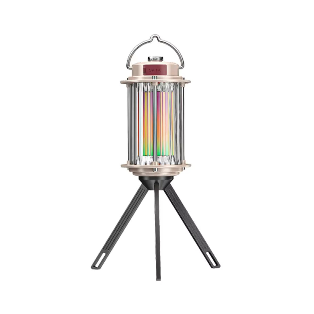 ESMARTER LED Retro Camping Lampe mit Stativ, USB wiederaufladbar, dimmbar und wasserdicht, tragbare Zeltlaterne für draußen - Bild 4