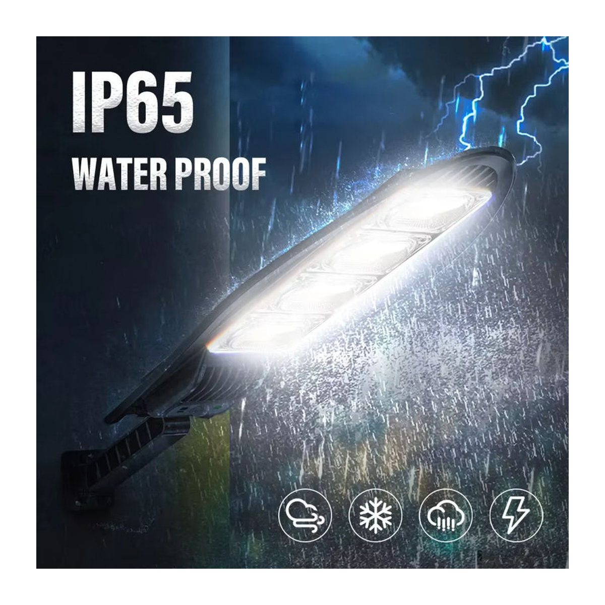 ESMARTER LED Solar Laterne Schwarz mit Bewegungssensor und Fernbedienung als wasserdichte Außenleuchte für Garten und Garage - Bild 3