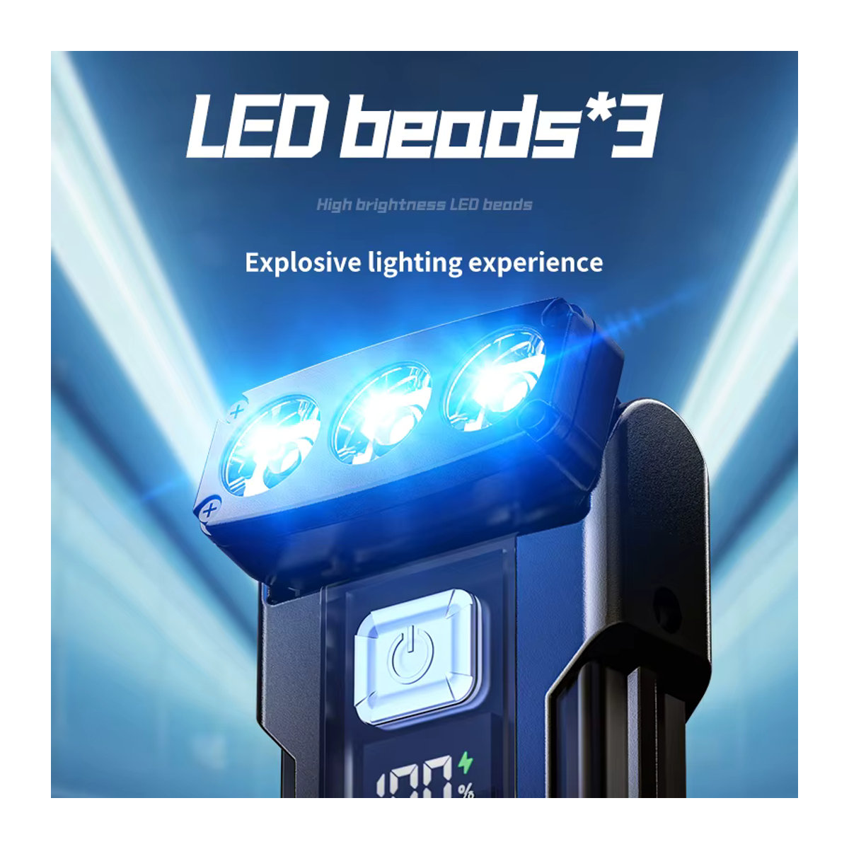ESMARTER Mini-LED-Taschenlampe USB wiederaufladbar mit Batterieanzeige und Magnet, Tragbares EDC-Arbeitslicht mit 7 Modi - Bild 2