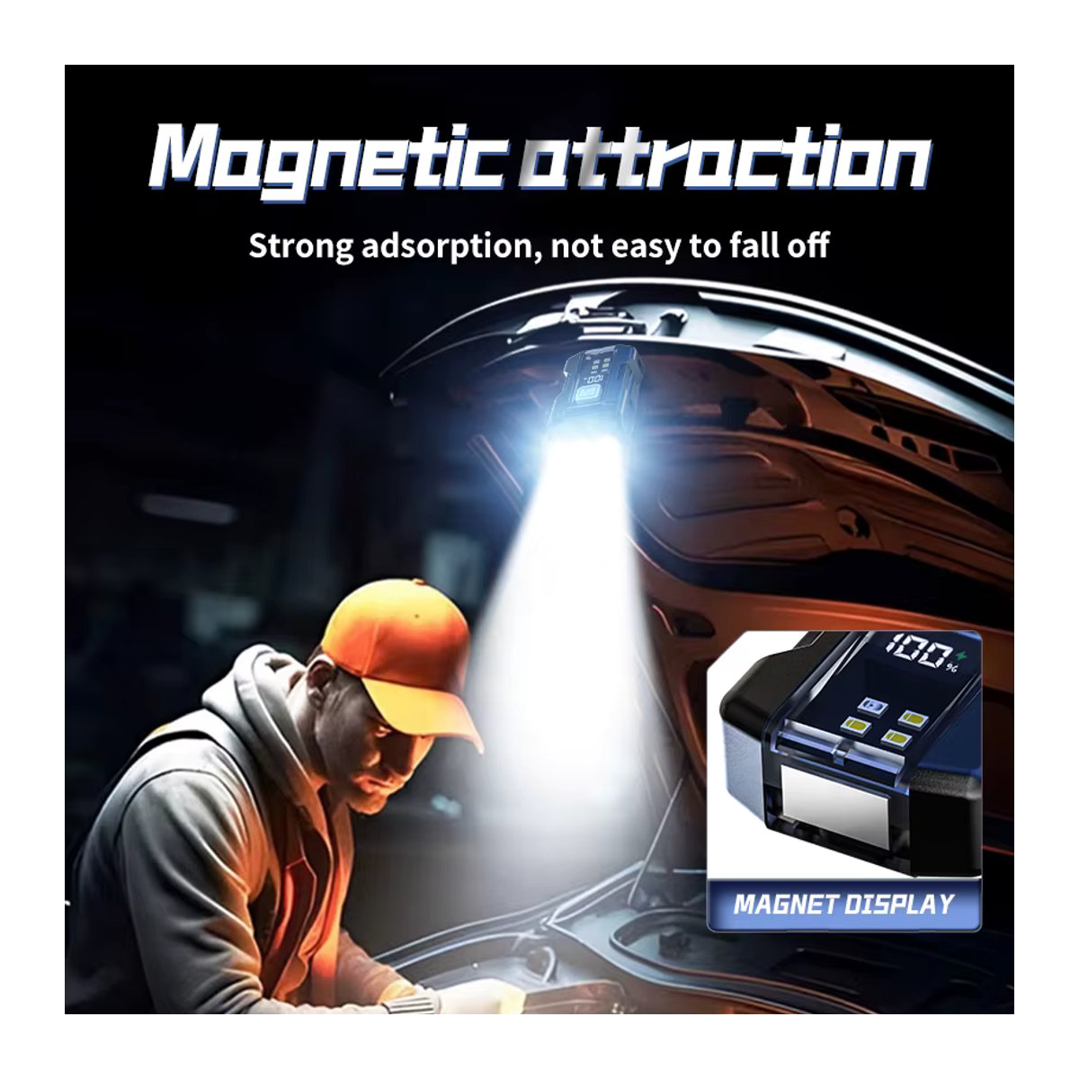 ESMARTER Mini-LED-Taschenlampe USB wiederaufladbar mit Batterieanzeige und Magnet, Tragbares EDC-Arbeitslicht mit 7 Modi - Bild 4