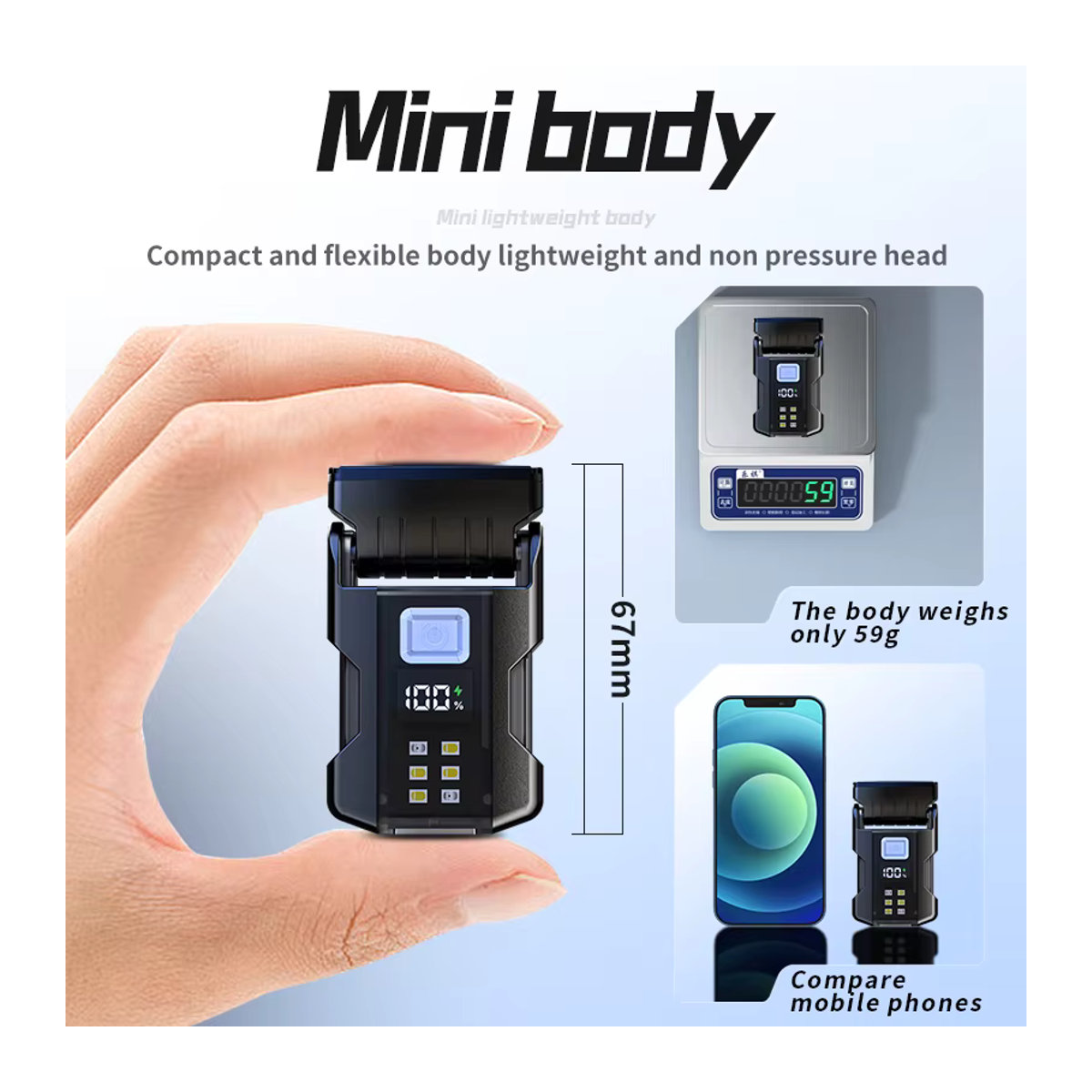 ESMARTER Mini-LED-Taschenlampe USB wiederaufladbar mit Batterieanzeige und Magnet, Tragbares EDC-Arbeitslicht mit 7 Modi - Bild 5