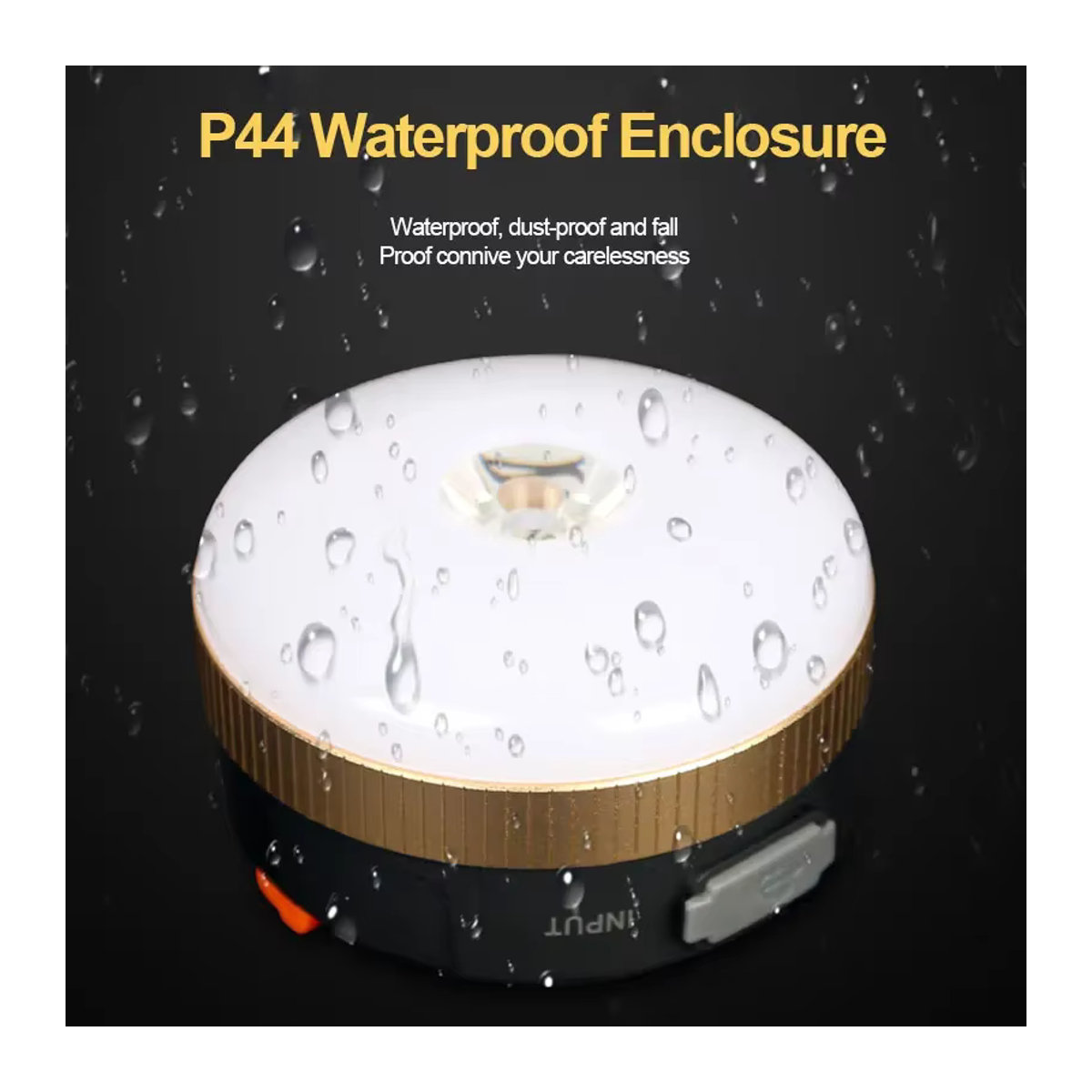 ESMARTER Mini Outdoor LED Camping Lampe mit 3 Modi, USB wiederaufladbare tragbare Zeltlaterne, wasserdichtes Notlicht - Bild 2