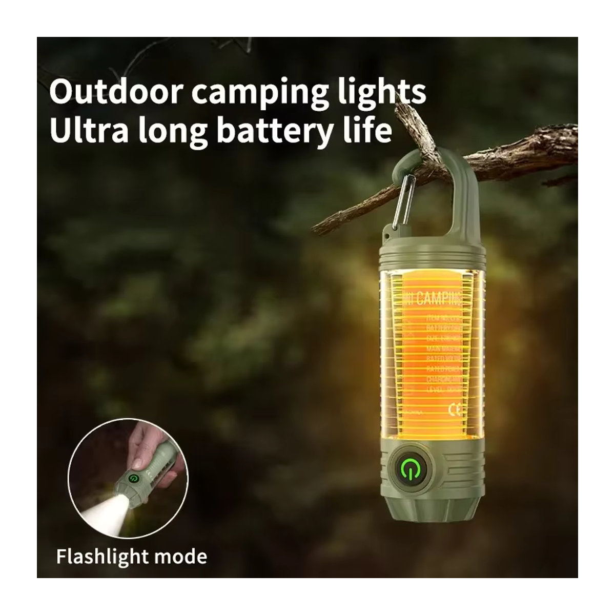ESMARTER Multifunktionale Outdoor-LED-Campingleuchte, wiederaufladbare wasserdichte Taschenlampe und tragbares Nachtlicht für das Reisezelt - Bild 2