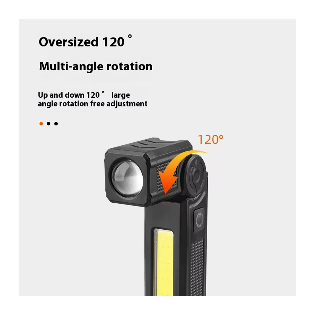 ESMARTER Multifunktionale wiederaufladbare USB-Taschenlampe mit Magnet und starker COB-LED, wasserdichtes Arbeitslicht - Bild 2