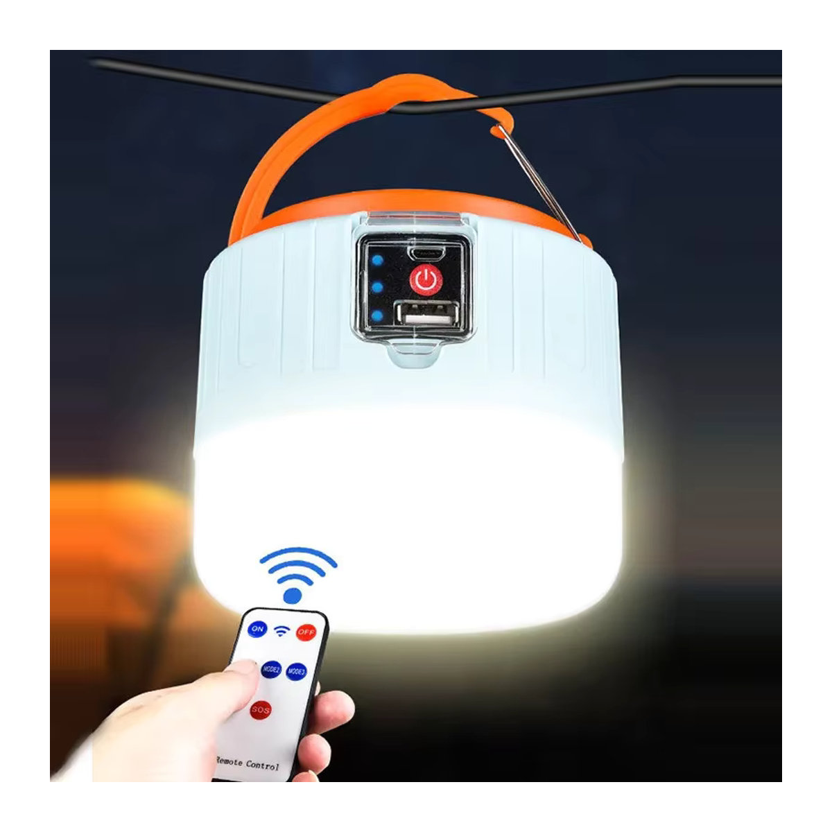 ESMARTER Outdoor Solar LED Camping Laterne USB aufladbar und tragbar für Zelt, Angeln und Grillen - Bild 2