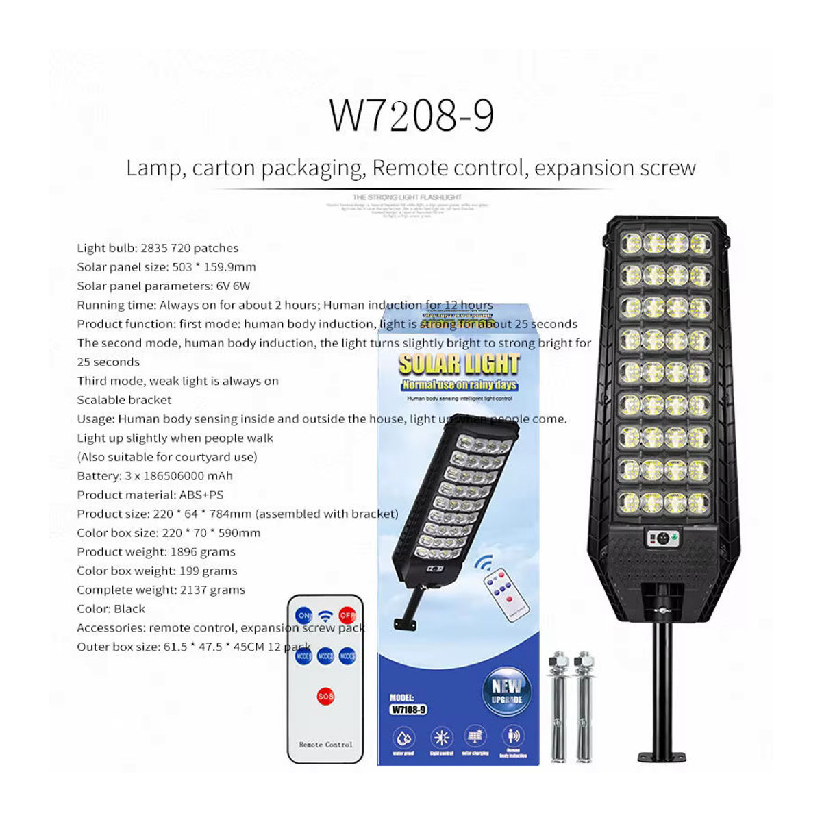 ESMARTER Solar LED Außenleuchte Schwarz mit Bewegungssensor und moderner Laternen-Optik für Garten und Hof - Bild 5