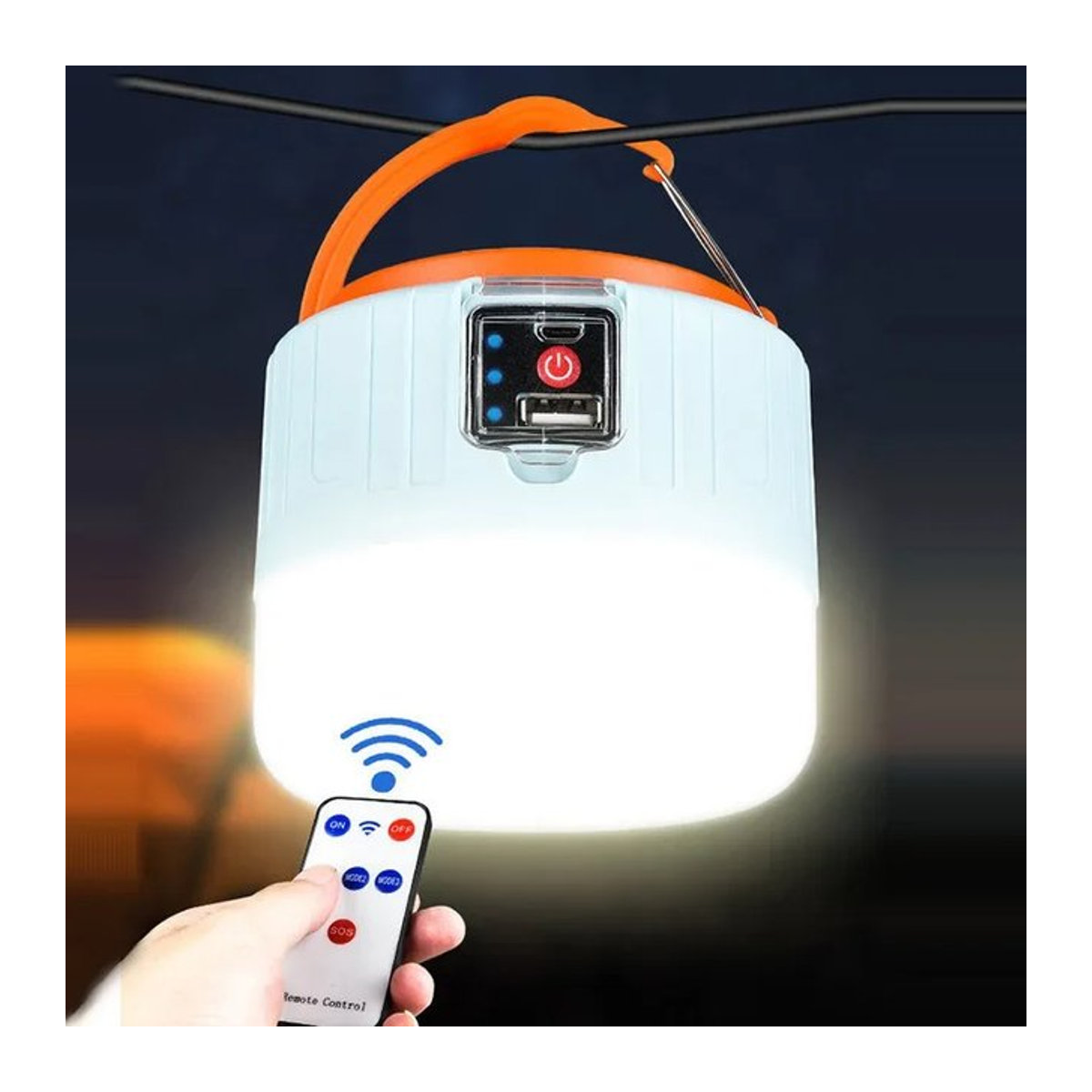 ESMARTER Solar LED Camping Laterne USB wiederaufladbare tragbare Outdoor-Leuchte für Zelt, Angeln und Grillen - Bild 1