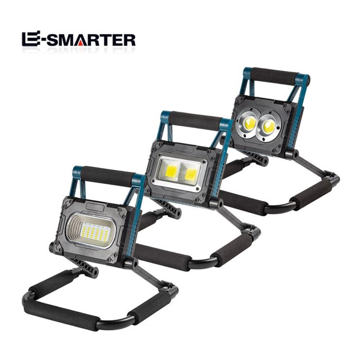 ESMARTER Solar LED Flutlicht mit USB Power Bank Funktion und Taschenlampe für Camping und Angeln - Bild 1