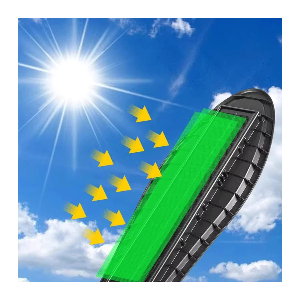 ESMARTER Solar LED Gartenlaterne Schwarz mit Bewegungssensor und Fernbedienung wasserdichte Outdoor Wandleuchte für Garage und Flutlicht - Bild 3