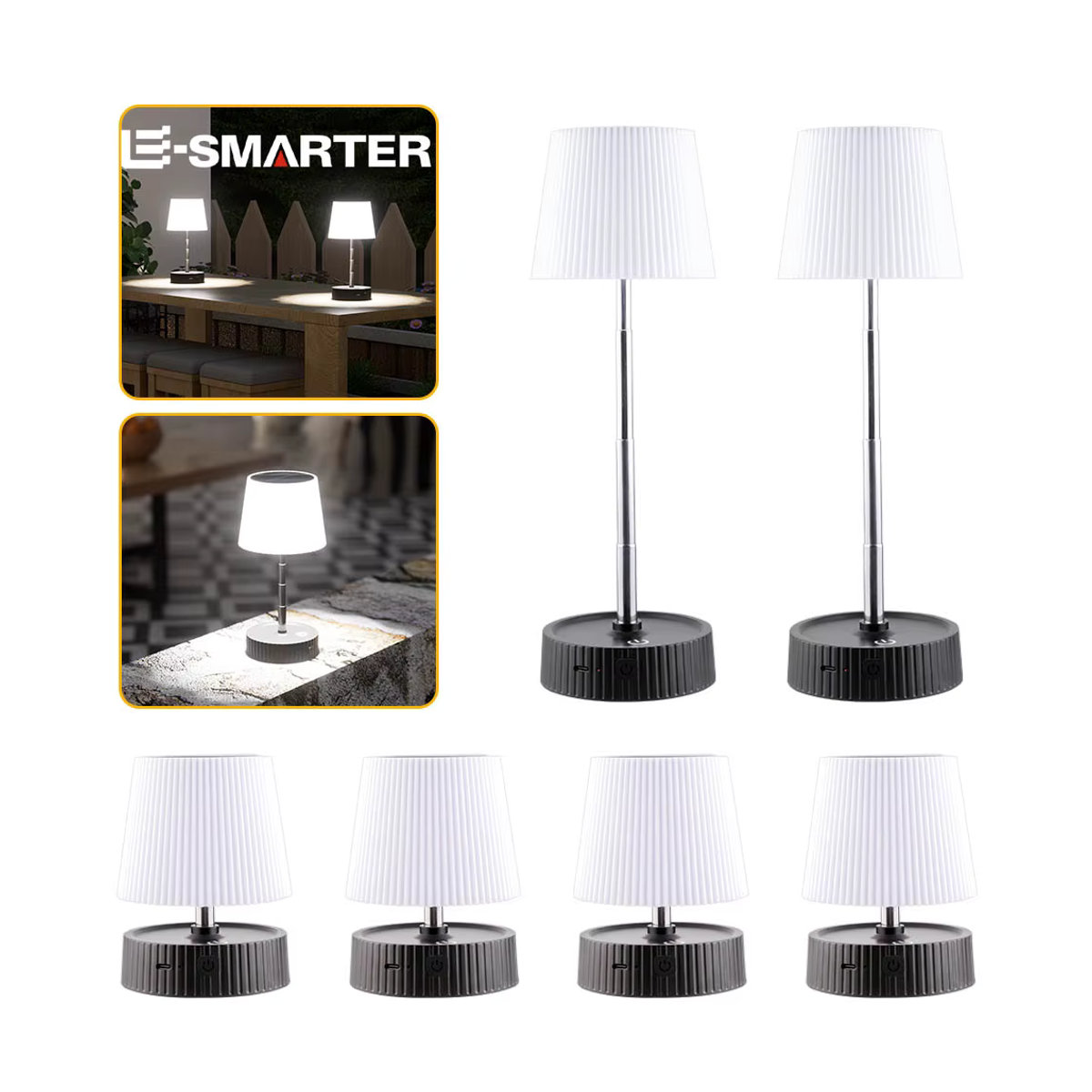 ESMARTER Solar Schreibtisch Lampe Wasserdicht mit USB-Ladefunktion für Outdoor und Camping in minimalistischem Design - Bild 2