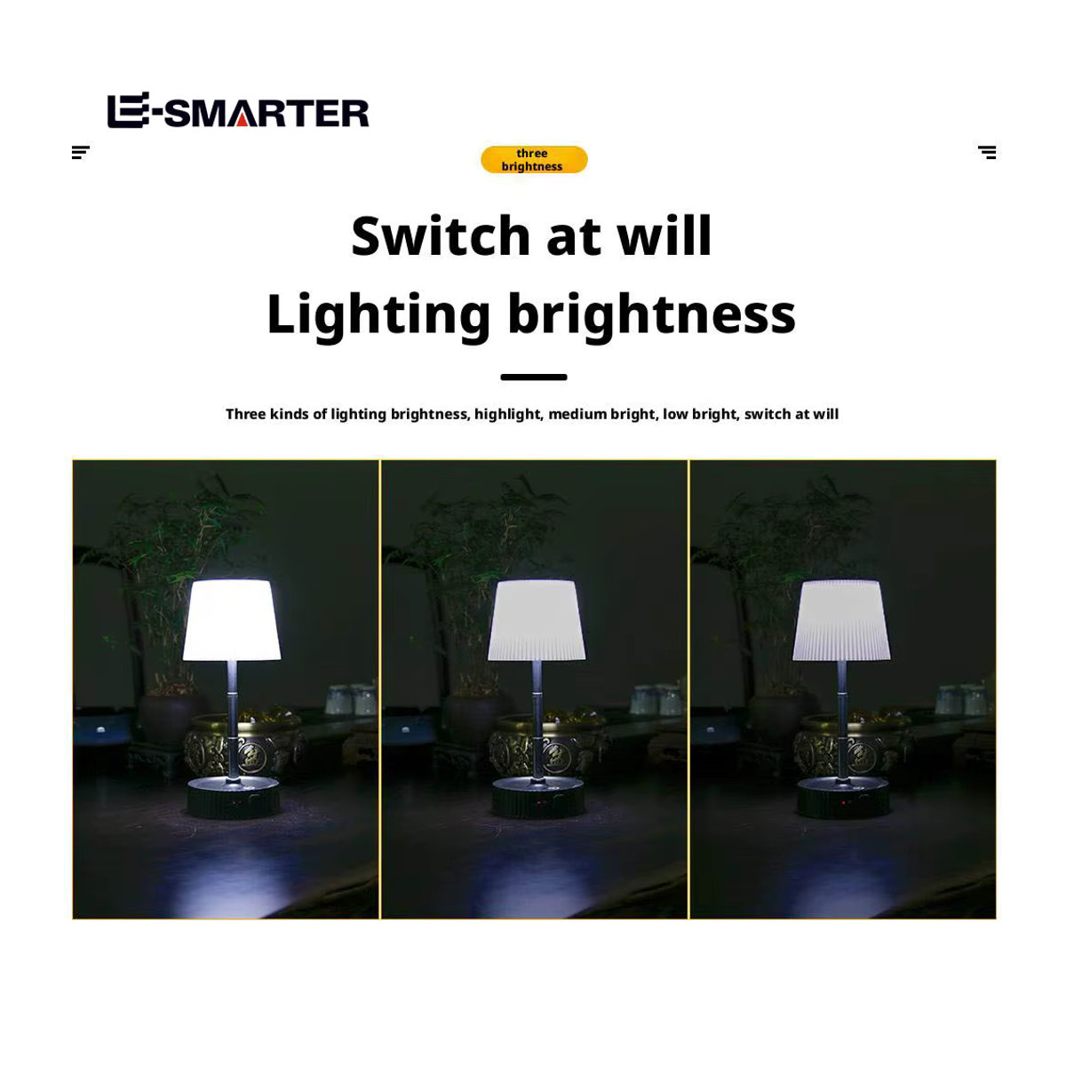 ESMARTER Solar Schreibtisch Lampe Wasserdicht mit USB-Ladefunktion für Outdoor und Camping in minimalistischem Design - Bild 3