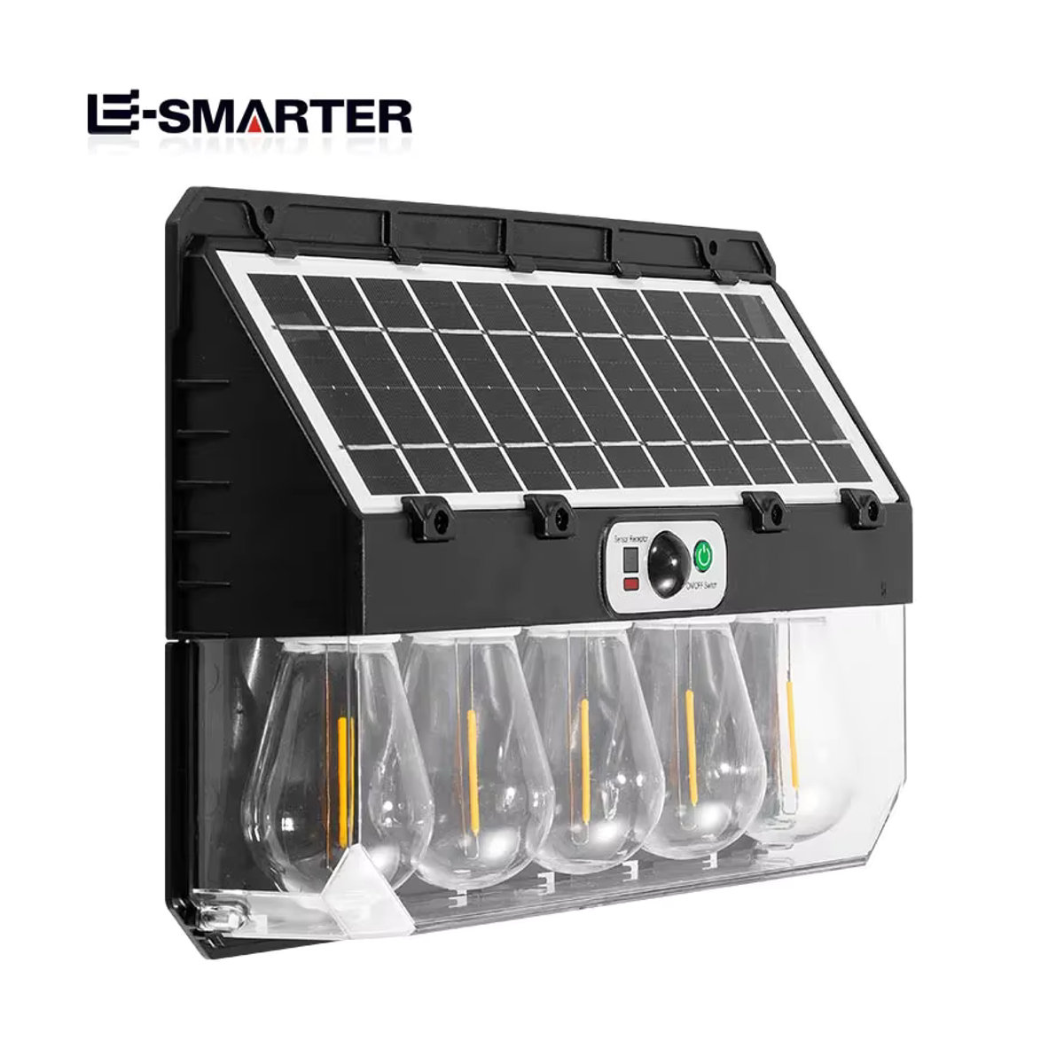 ESMARTER Solarleuchte Outdoor Wandlampe mit drei Modi und Wolfram Filament in Schwarz IP65 Wasserdicht - Bild 3