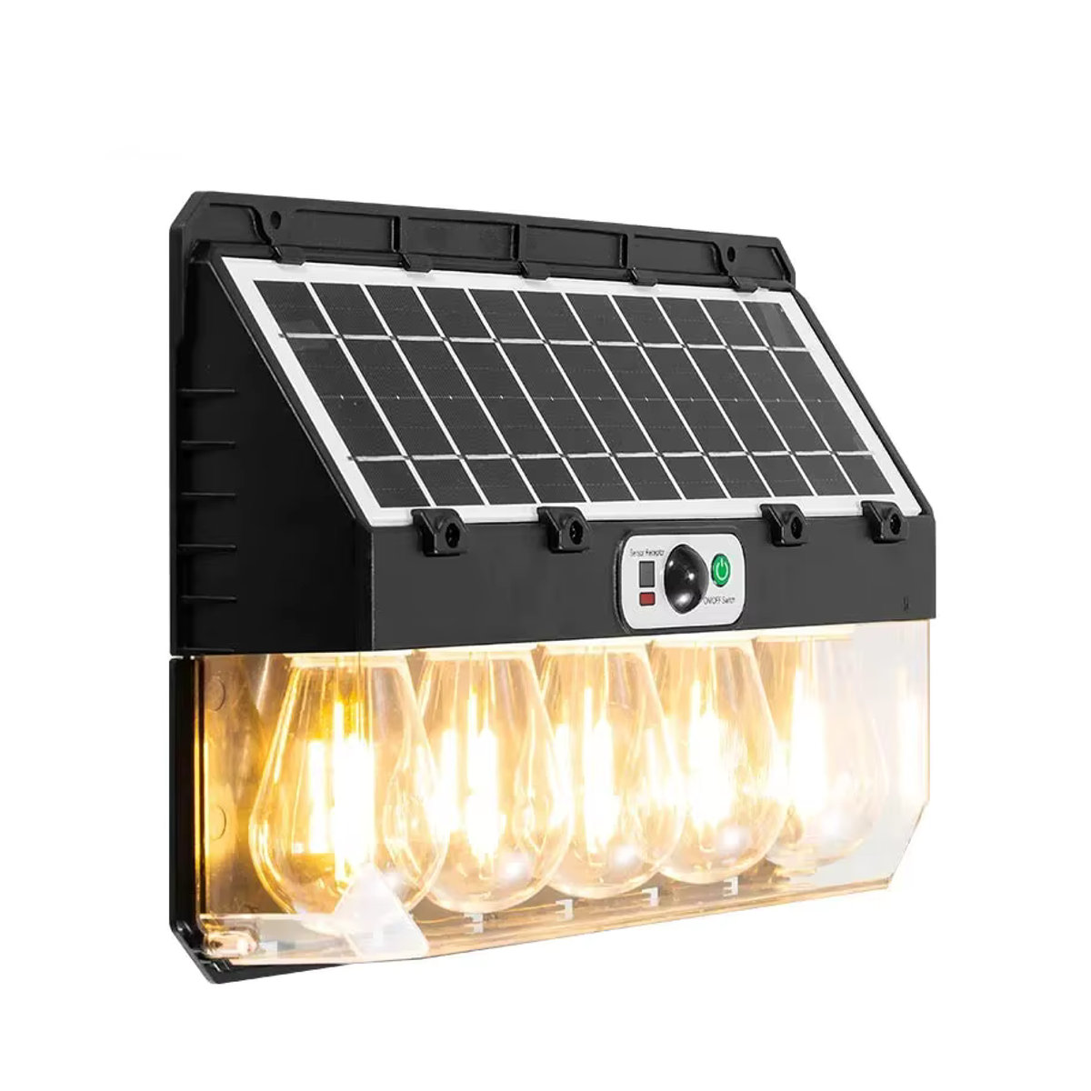 ESMARTER Solarleuchte Outdoor Wandlampe mit drei Modi und Wolfram Filament in Schwarz IP65 Wasserdicht - Bild 5