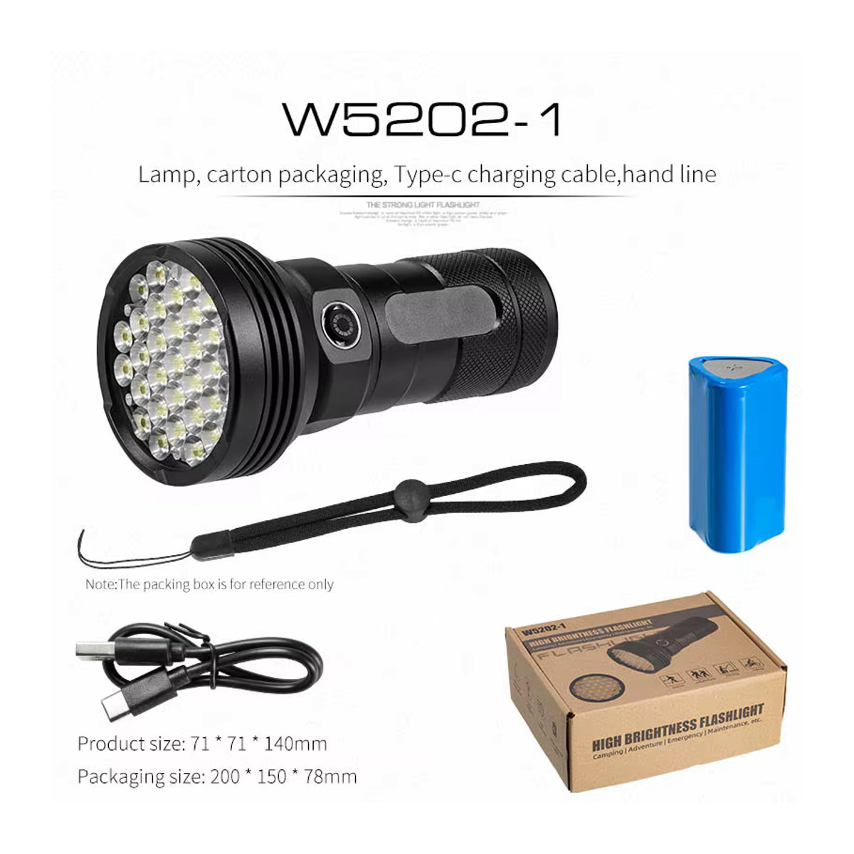 ESMARTER Taktische LED Taschenlampe Wiederaufladbar mit 7500lm für Camping, Angeln und Jagd - Bild 2