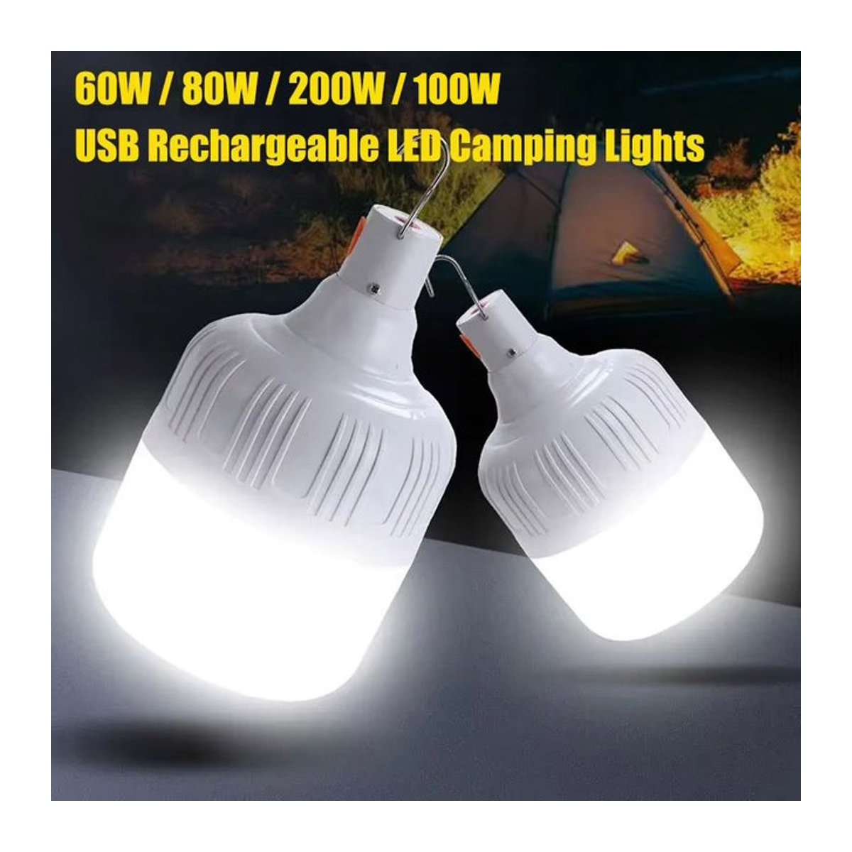 ESMARTER Tragbare LED Camping Laterne Wiederaufladbare Outdoor Beleuchtung für Zelt und Angeln - Bild 1