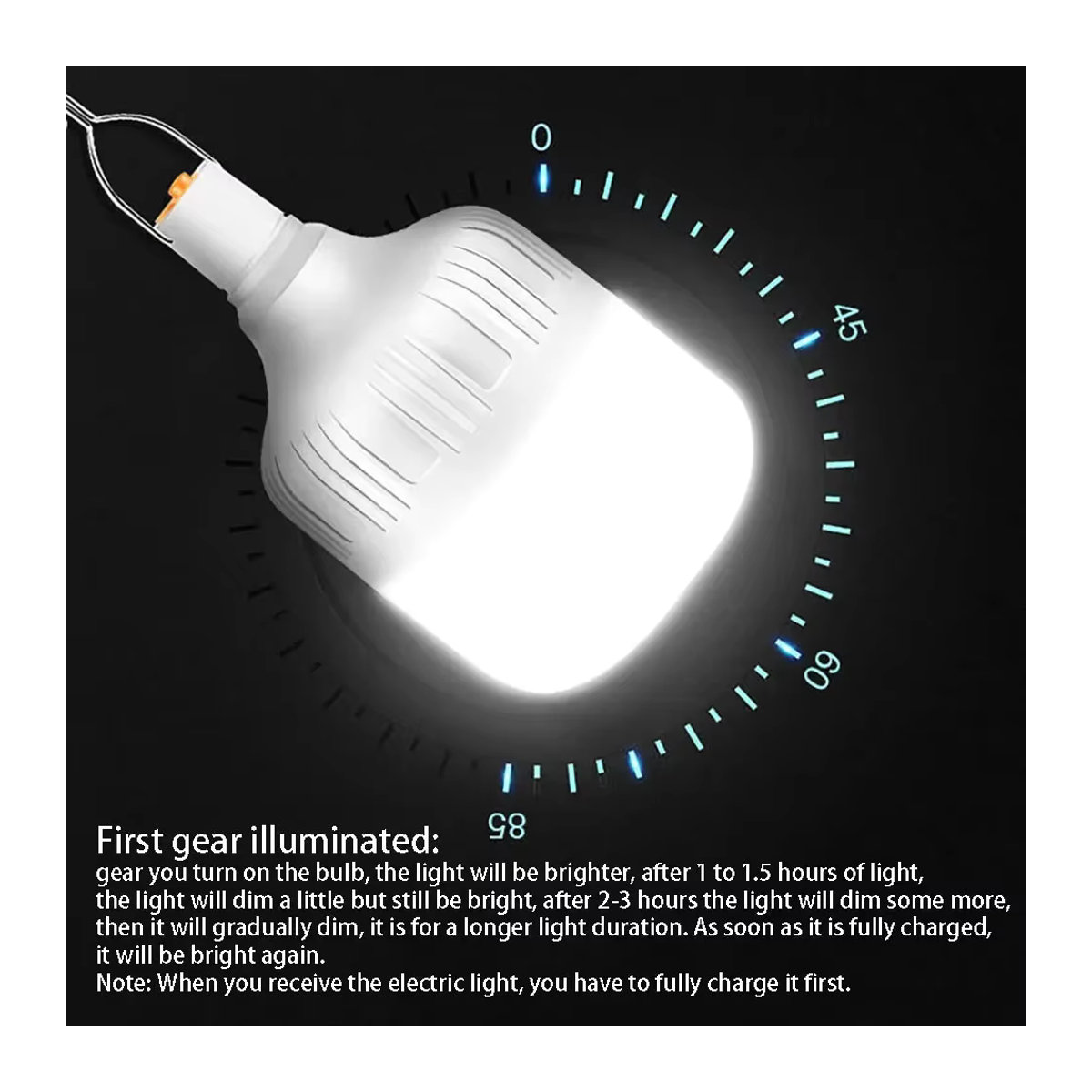 ESMARTER Tragbare LED Camping Laterne Wiederaufladbare Outdoor Beleuchtung für Zelt und Angeln - Bild 4