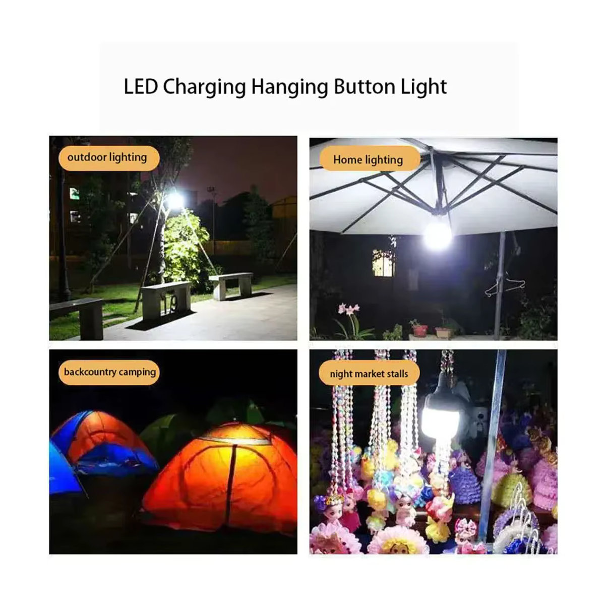 ESMARTER Tragbare LED Camping Laterne Wiederaufladbare Outdoor Beleuchtung für Zelt und Angeln - Bild 5