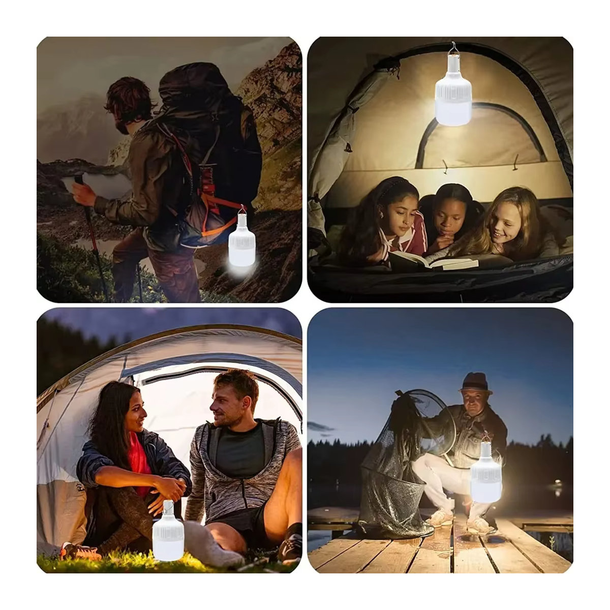 ESMARTER Tragbare LED Camping Laterne Wiederaufladbare Outdoor Beleuchtung für Zelt und Angeln - Bild 6