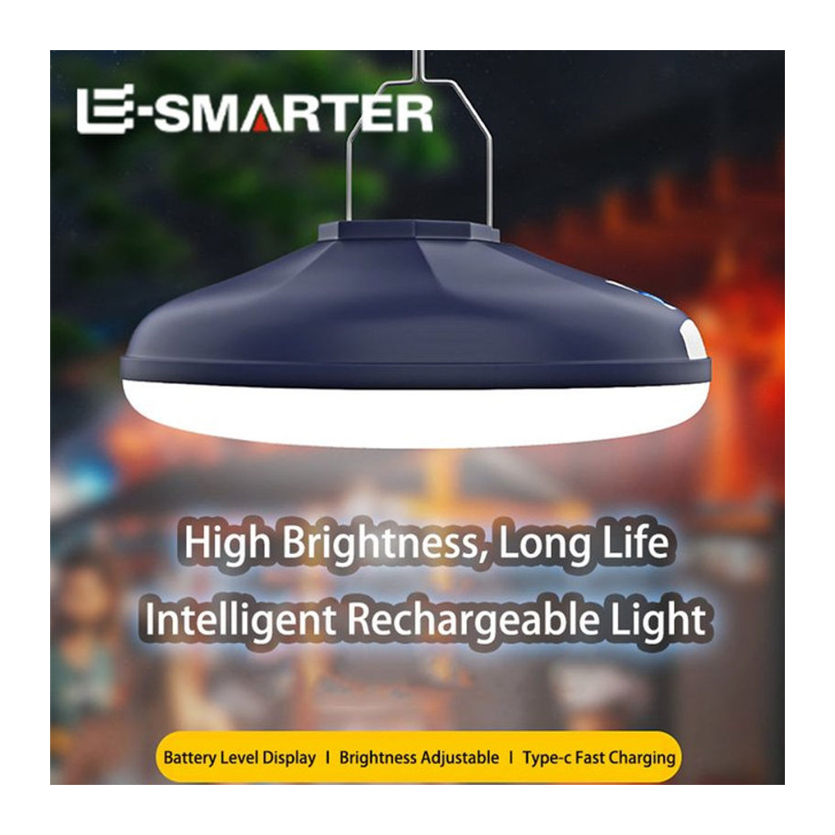 ESMARTER Tragbare LED Camping Laterne Wiederaufladbare UFO Nachtlampe für Zelt und Outdoor - Bild 1