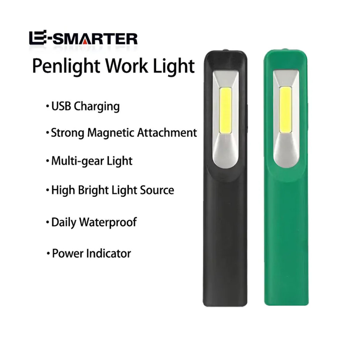 ESMARTER Tragbare LED-Laterne mit COB-Licht, magnetische USB-wiederaufladbare Taschenlampe und Penlight für Camping und Arbeit - Bild 5