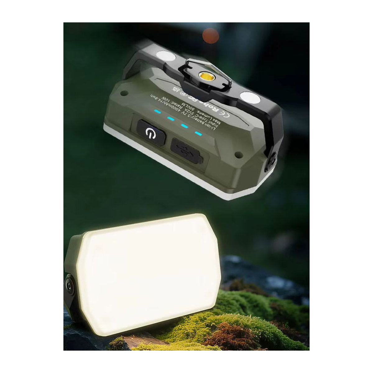 ESMARTER Tragbare Outdoor-Camping-Laterne mit langer Akkulaufzeit, wiederaufladbares Notlicht und starkem Magnet für Reparaturarbeiten - Bild 7