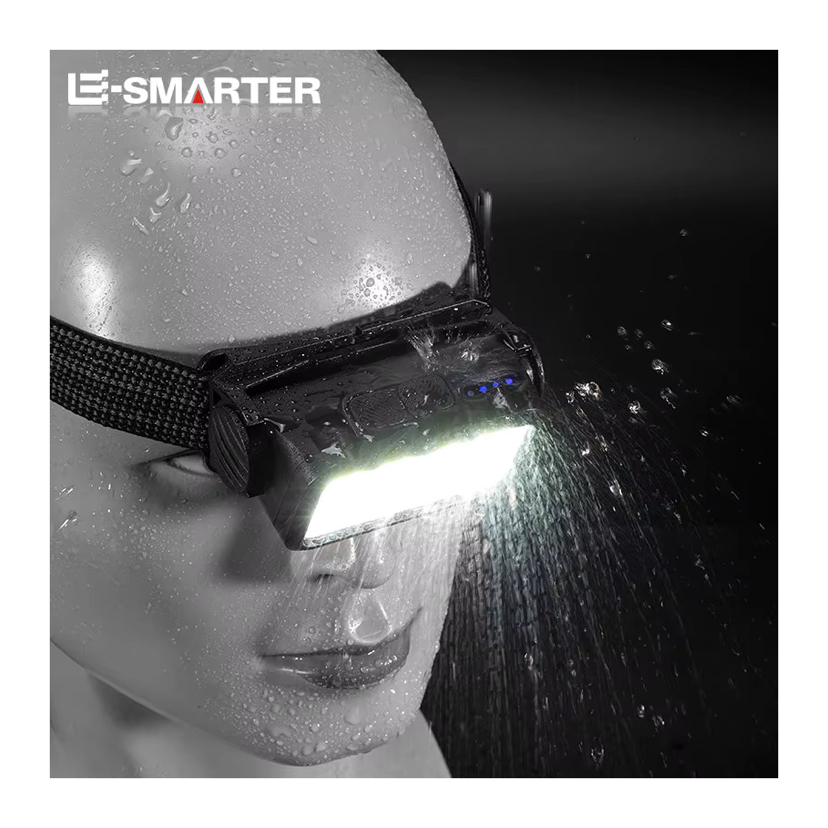 ESMARTER USB wiederaufladbarer LED-Scheinwerfer als tragbare Taschenlampe für Camping und Angeln - Bild 4