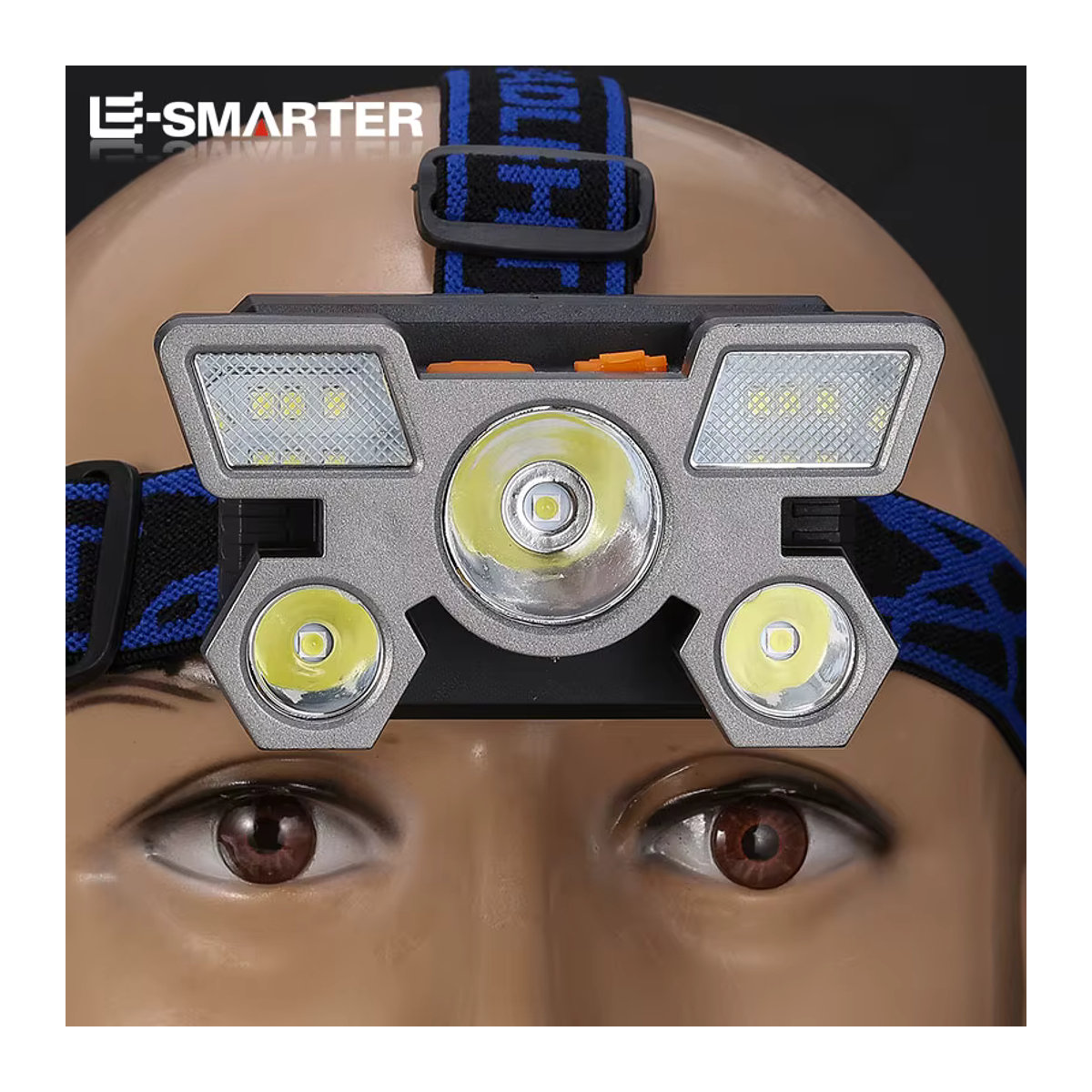 ESMARTER USB wiederaufladbarer LED-Scheinwerfer mit eingebautem Akku für Camping und Angeln - Bild 2