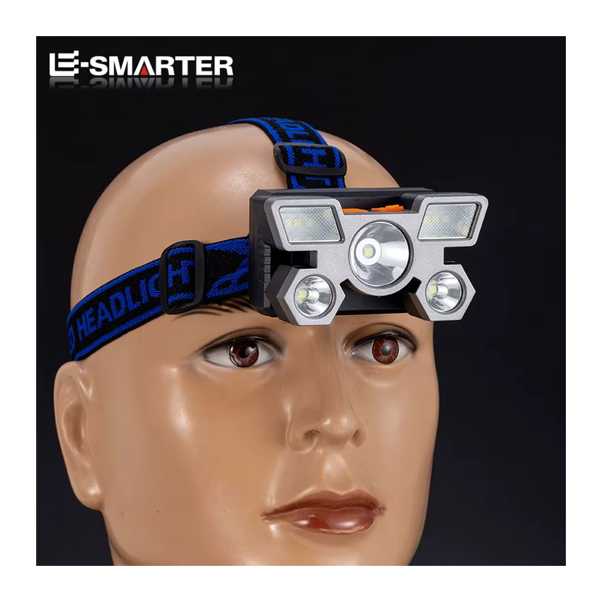 ESMARTER USB wiederaufladbarer LED-Scheinwerfer mit eingebautem Akku für Camping und Angeln - Bild 3